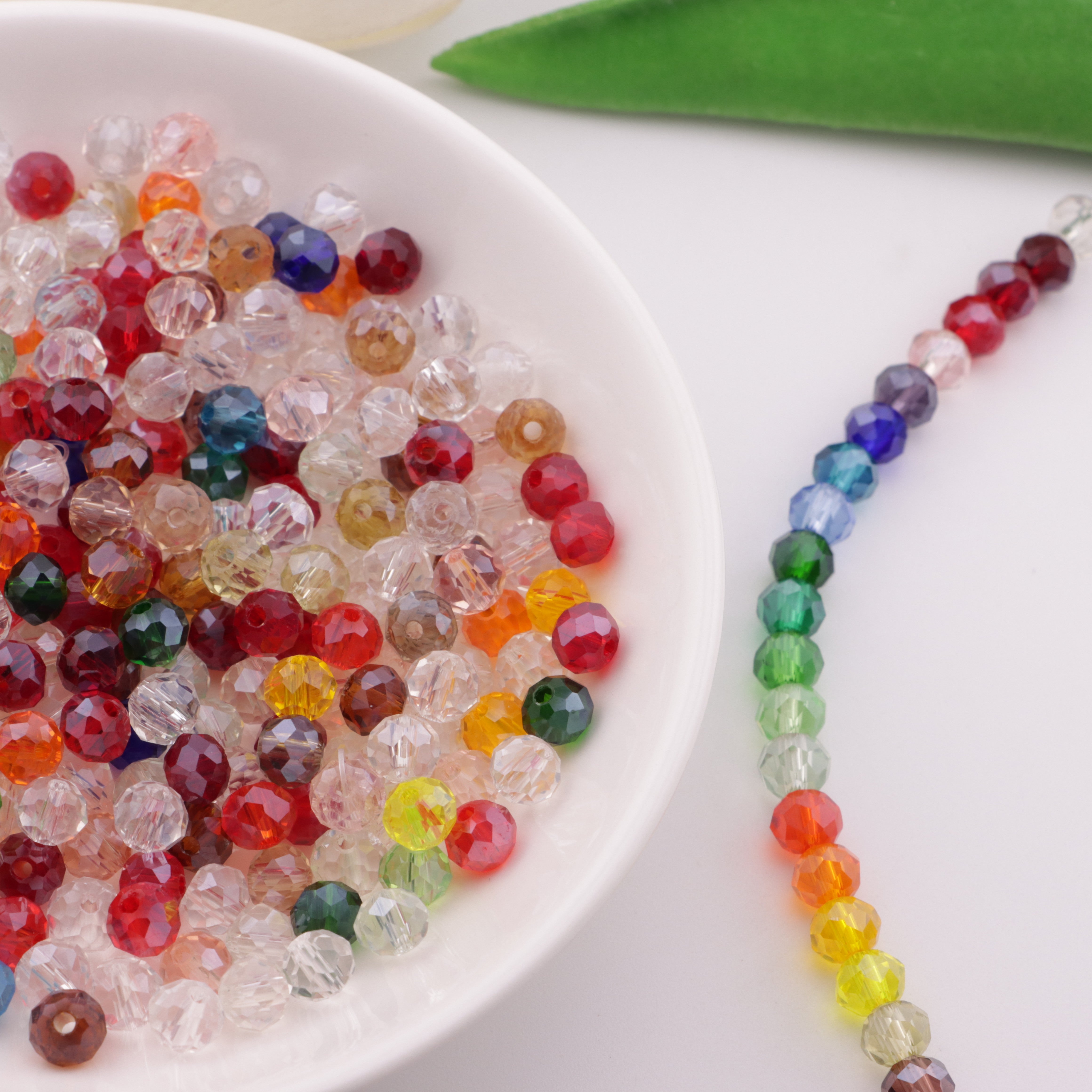 FS2524- 6mm Christmas Red AB Crystal Glass Beads