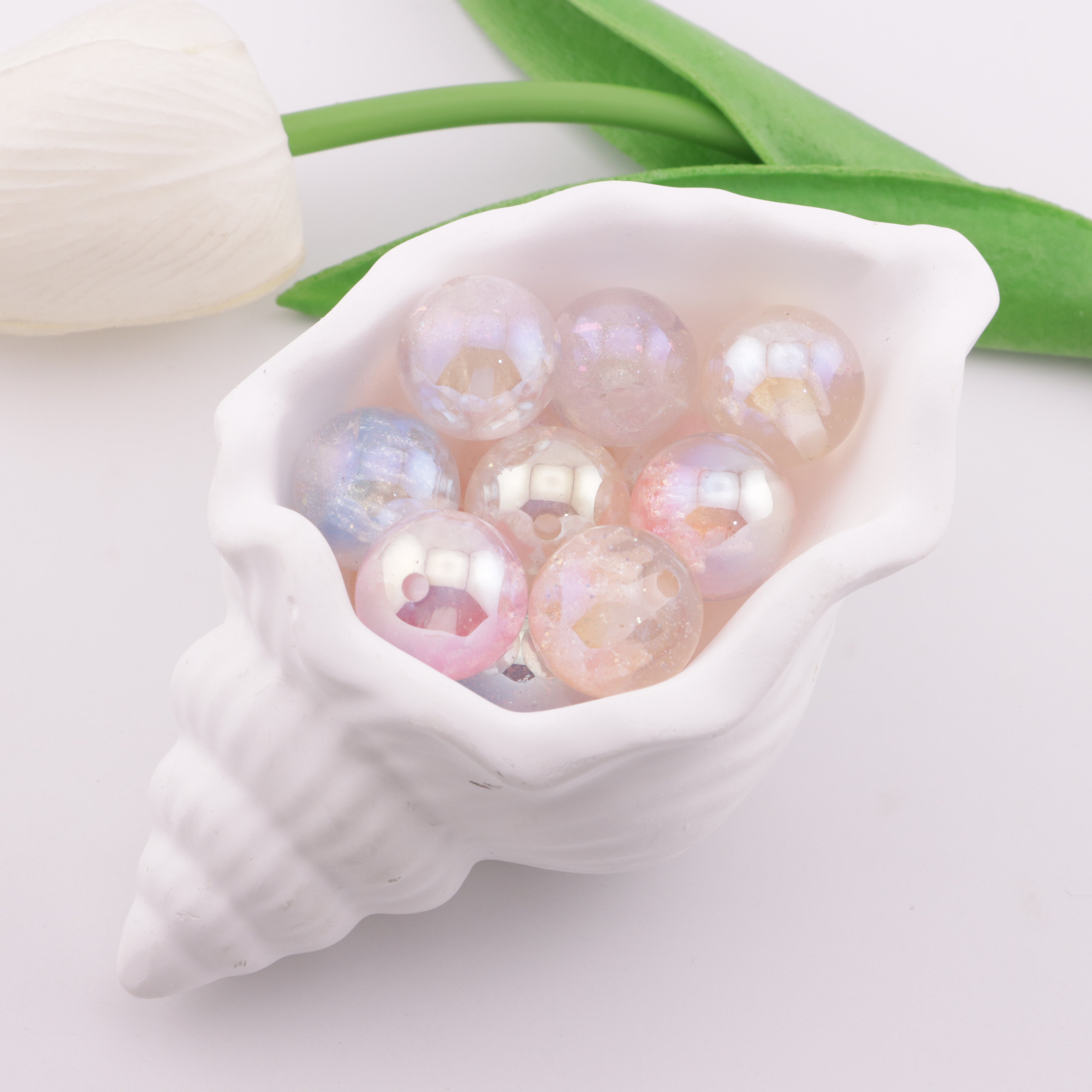 FS6122- 16mm Castle UV Resin Beads