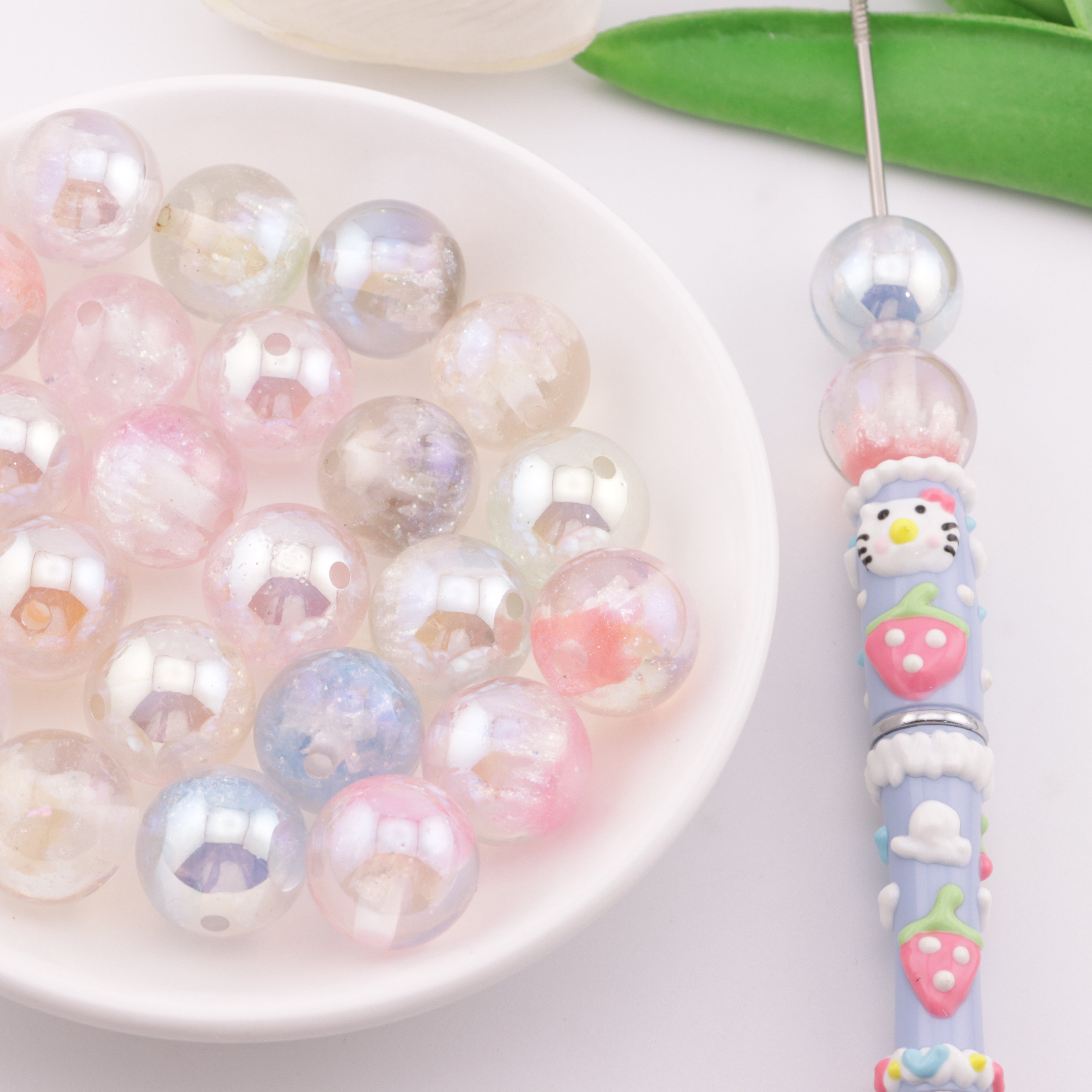 FS6122- 16mm Castle UV Resin Beads