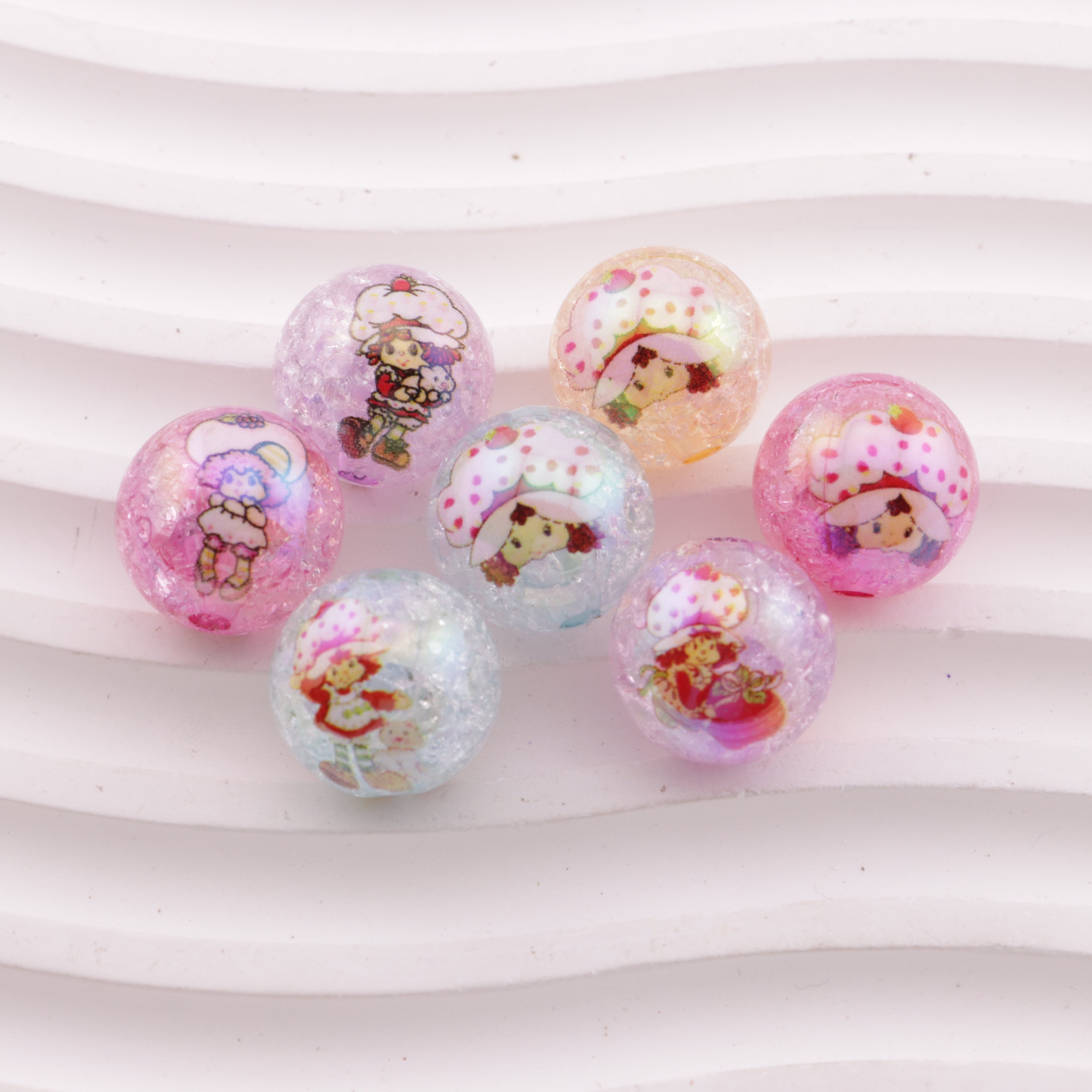 FS6121- 16mm Strawberry Girl Acrylic Beads