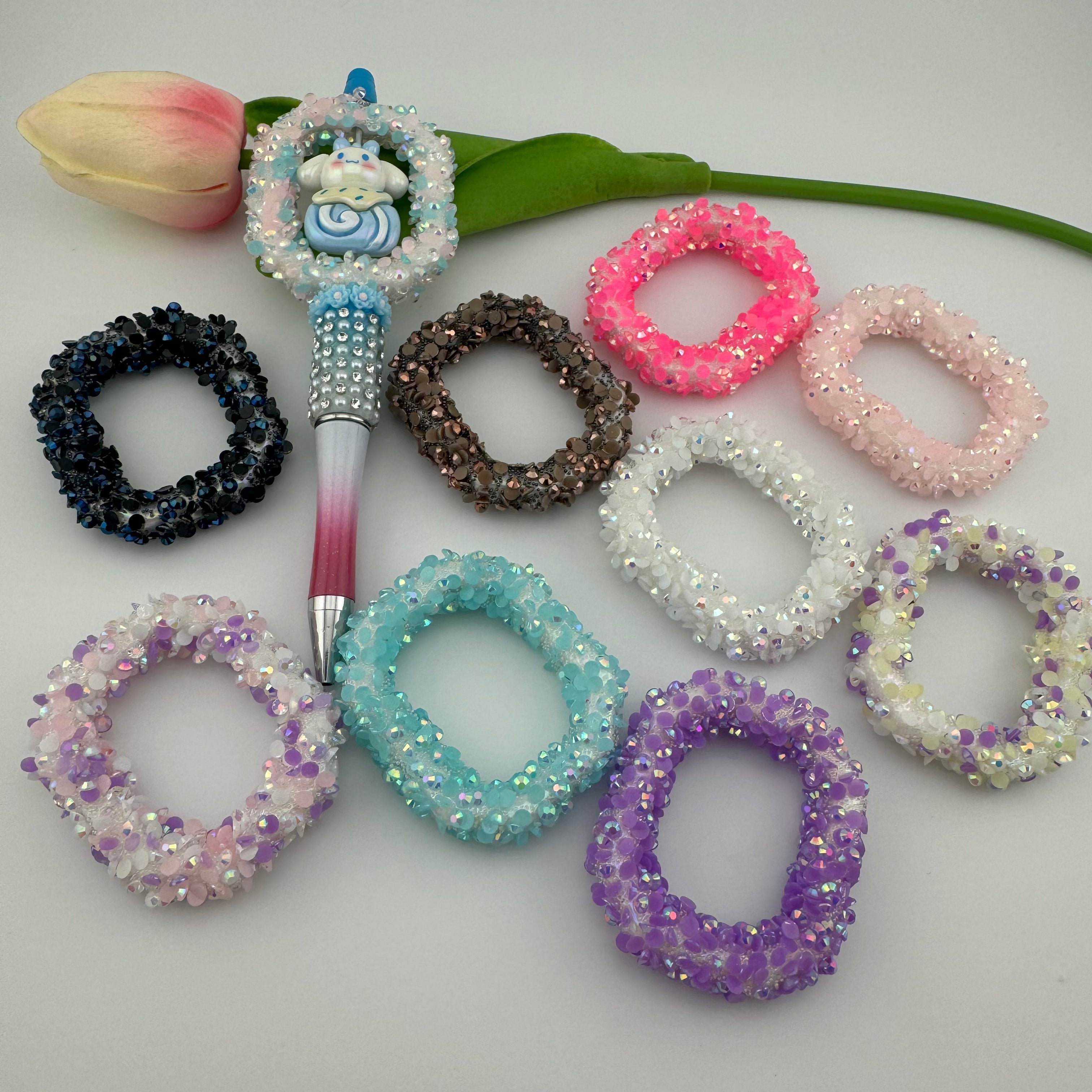 Mixed Color Sugar Bead Frame Fit For Beadable Pens