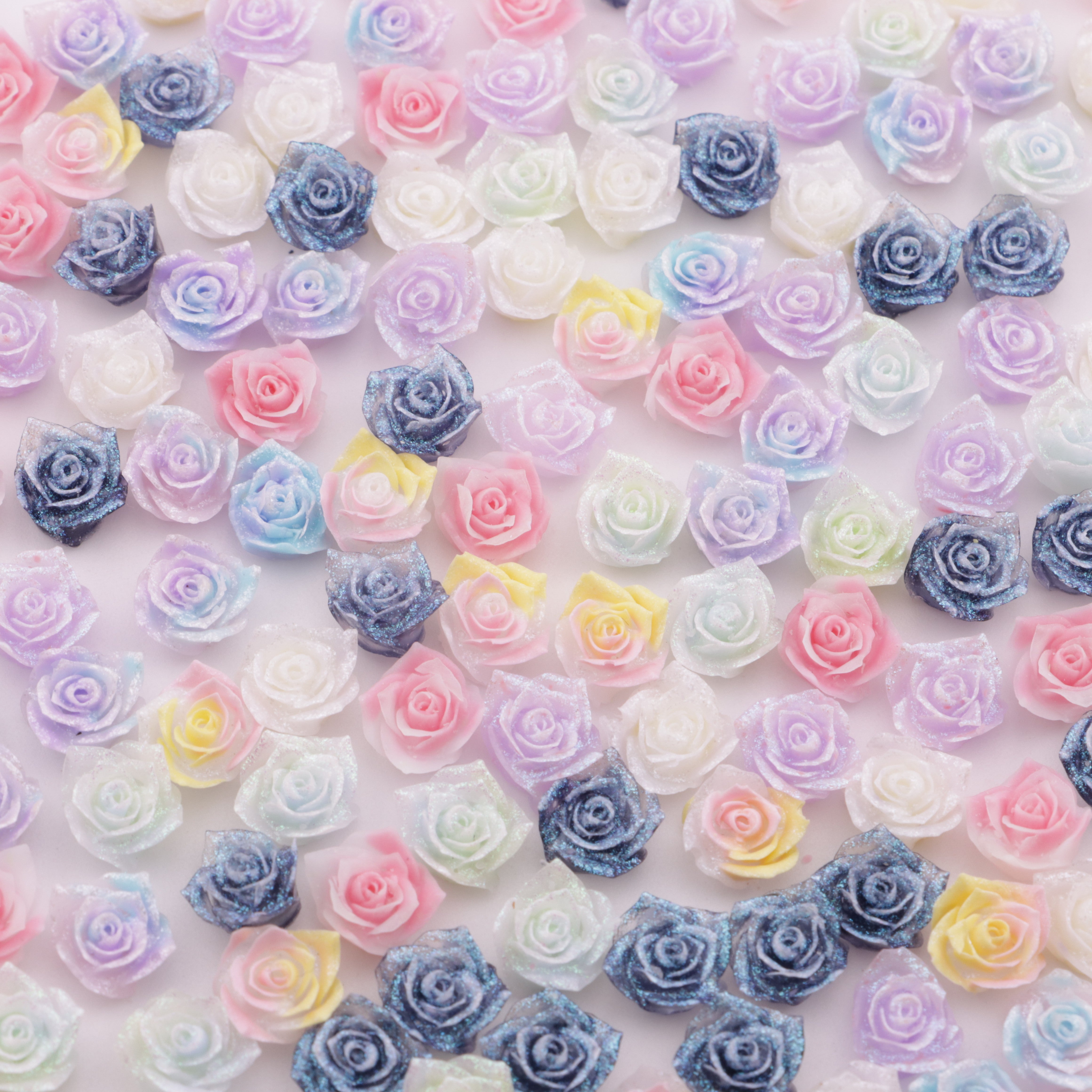 FS6140- 9mm Luminous Soft Flower Charms Night - Glow Soft Flower Patches