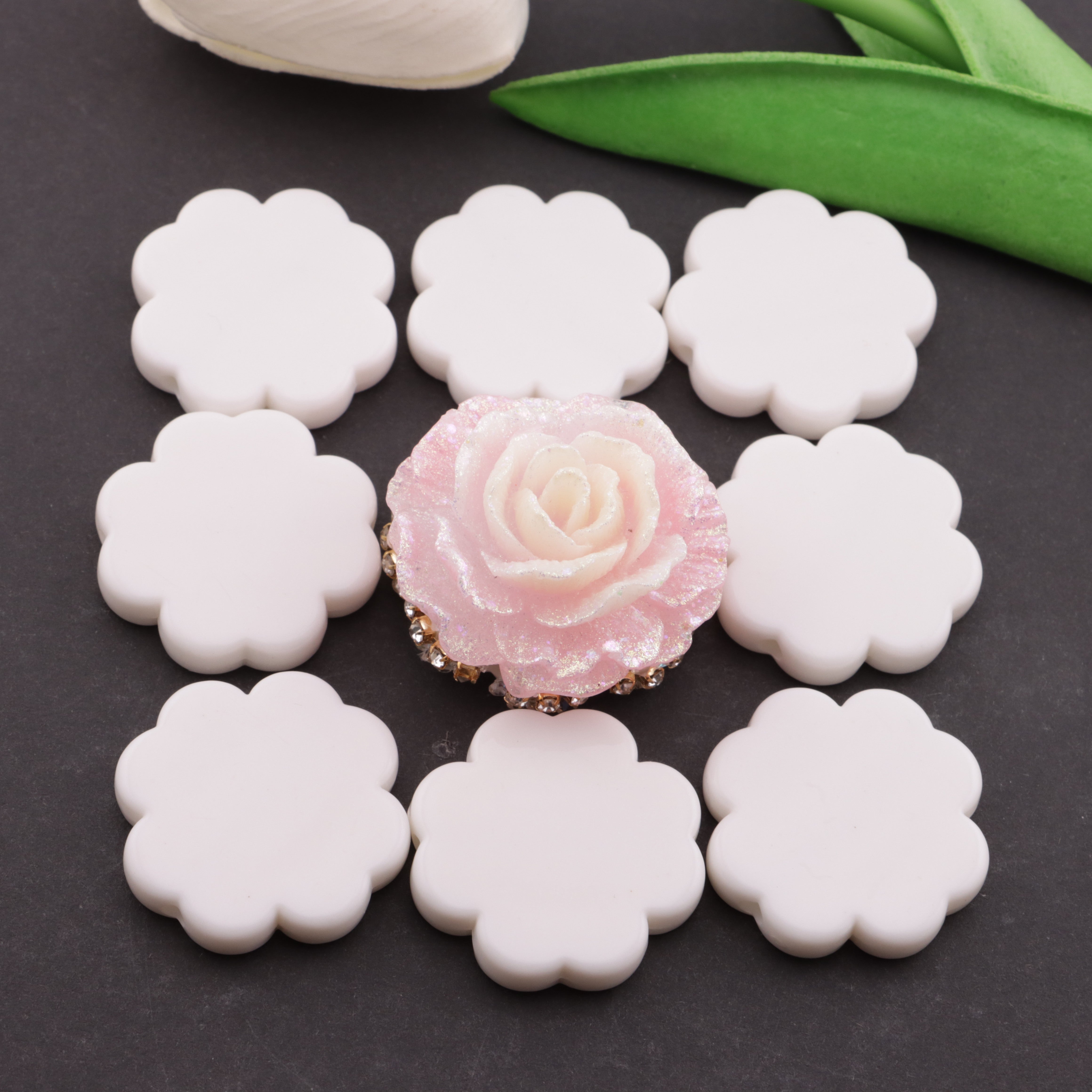 FS6150- 30*30Mm 8 Petal Flower Based Beads Eight-Petal Flower Base Beads