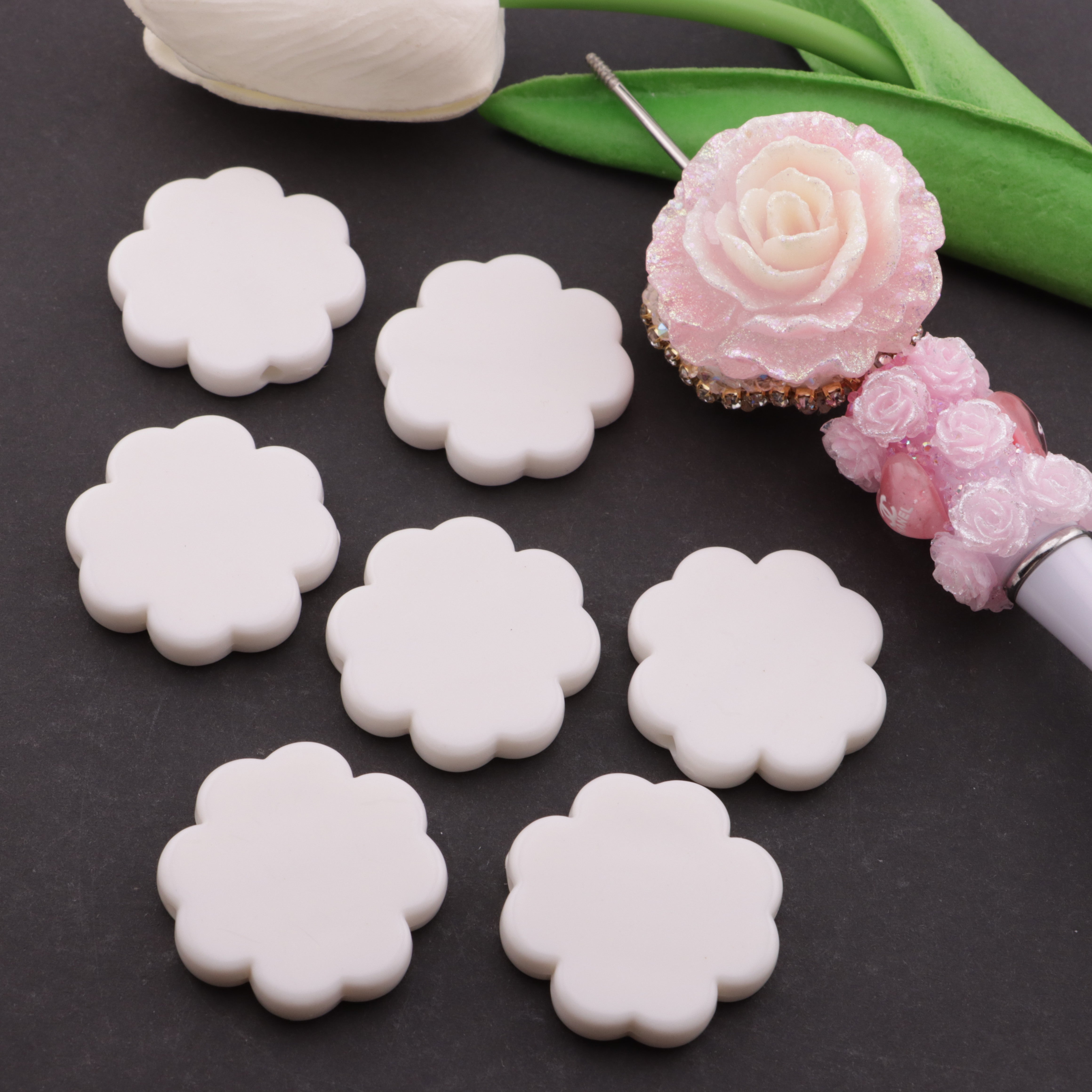 FS6150- 30*30Mm 8 Petal Flower Based Beads Eight-Petal Flower Base Beads
