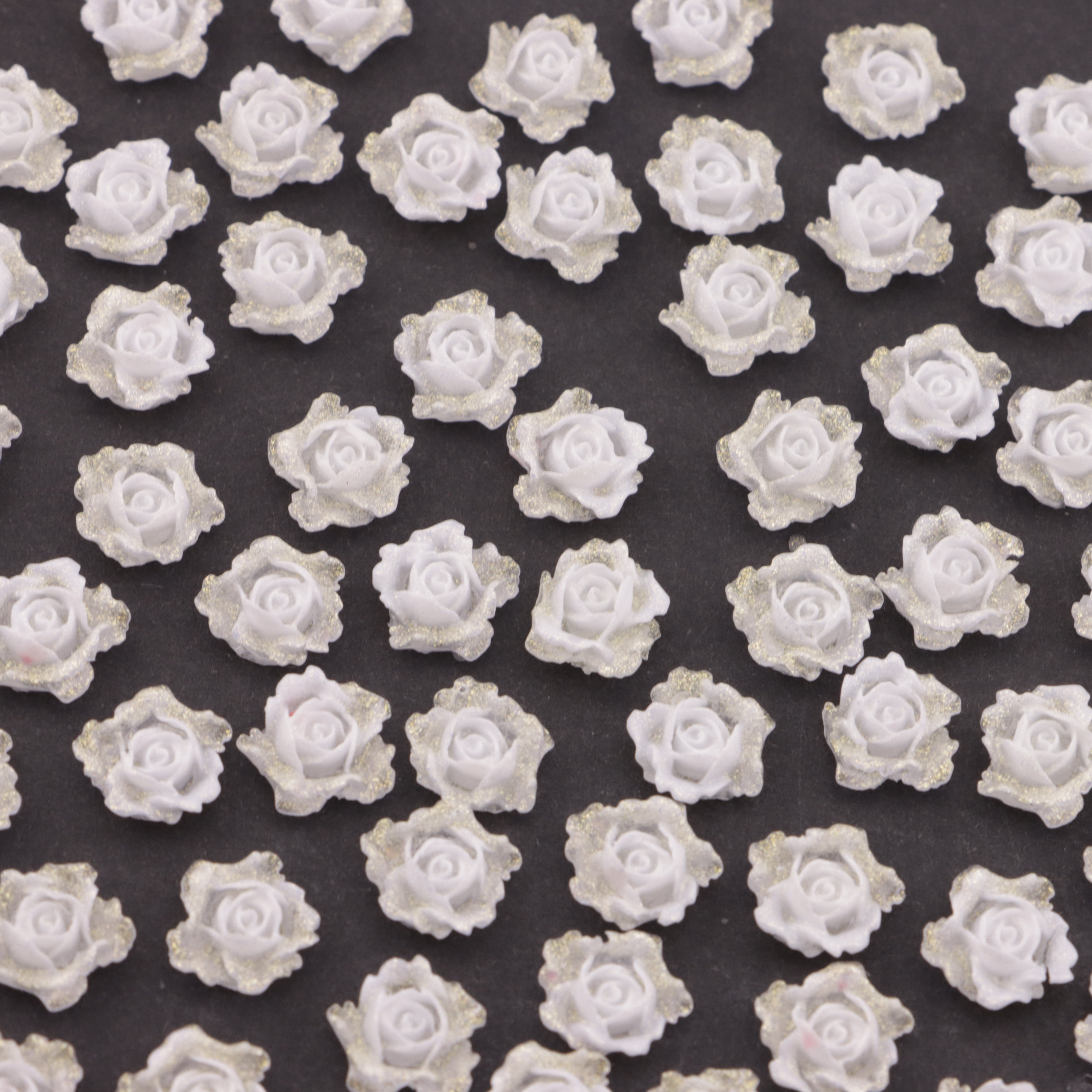 FS6144- 8mm Luminous Soft Flower Charms Night - Glow Soft Flower Patches