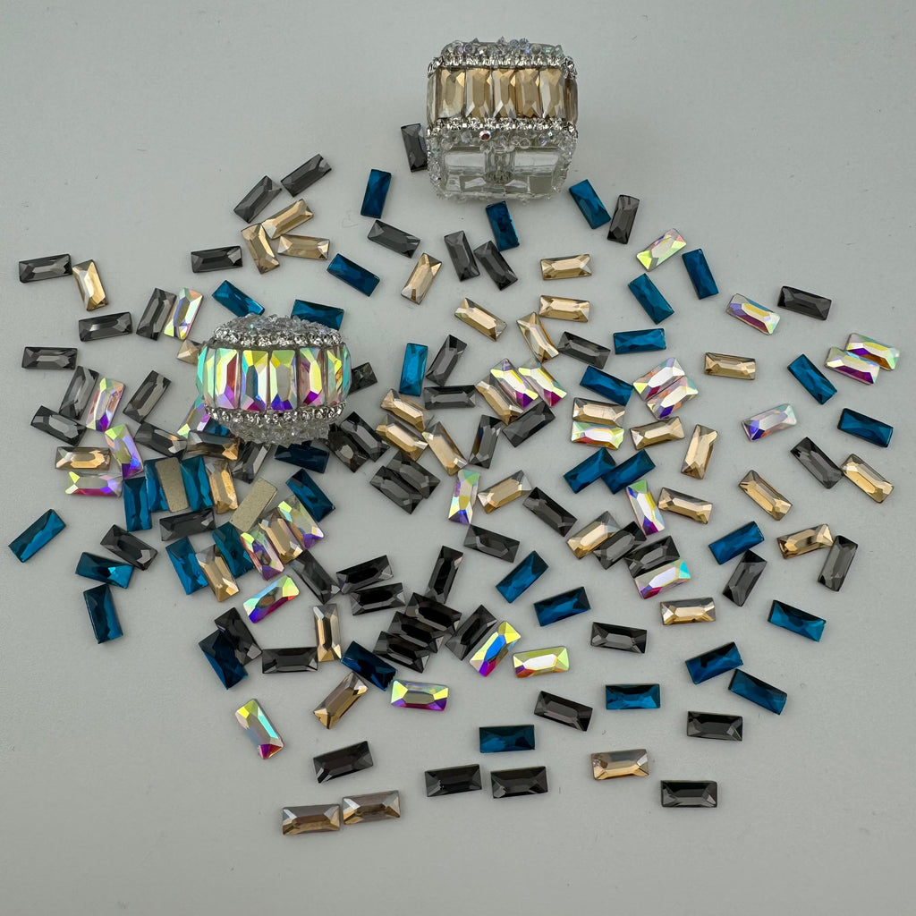 FS1273- 3*7mm Crystal Diamond Nail Charms For Making Fancy
