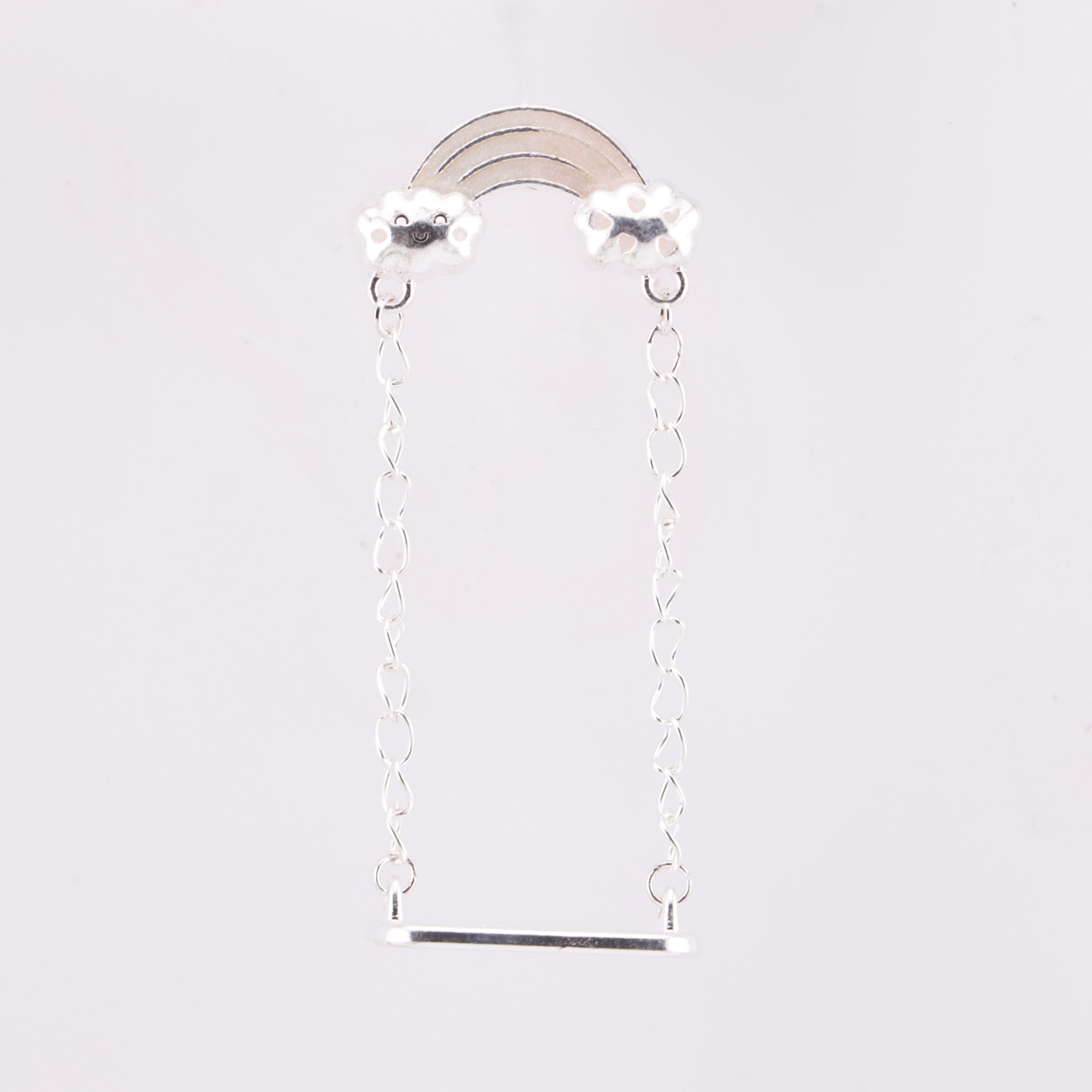 FS6154- Metal Rainbows And Plate Beads Set With Holes