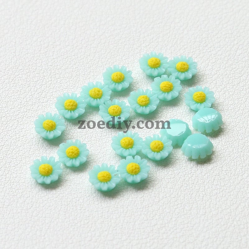 FS1317- 6MM Dasiy Flower Resin Nail Charms For Making Fancy Bead Or Fancy Pen