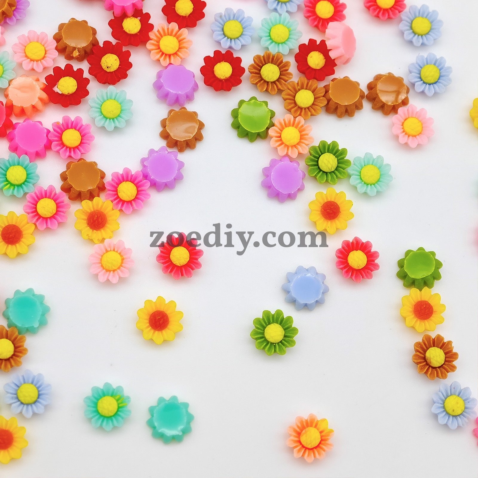 FS1317- 6MM Dasiy Flower Resin Nail Charms For Making Fancy Bead Or Fancy Pen