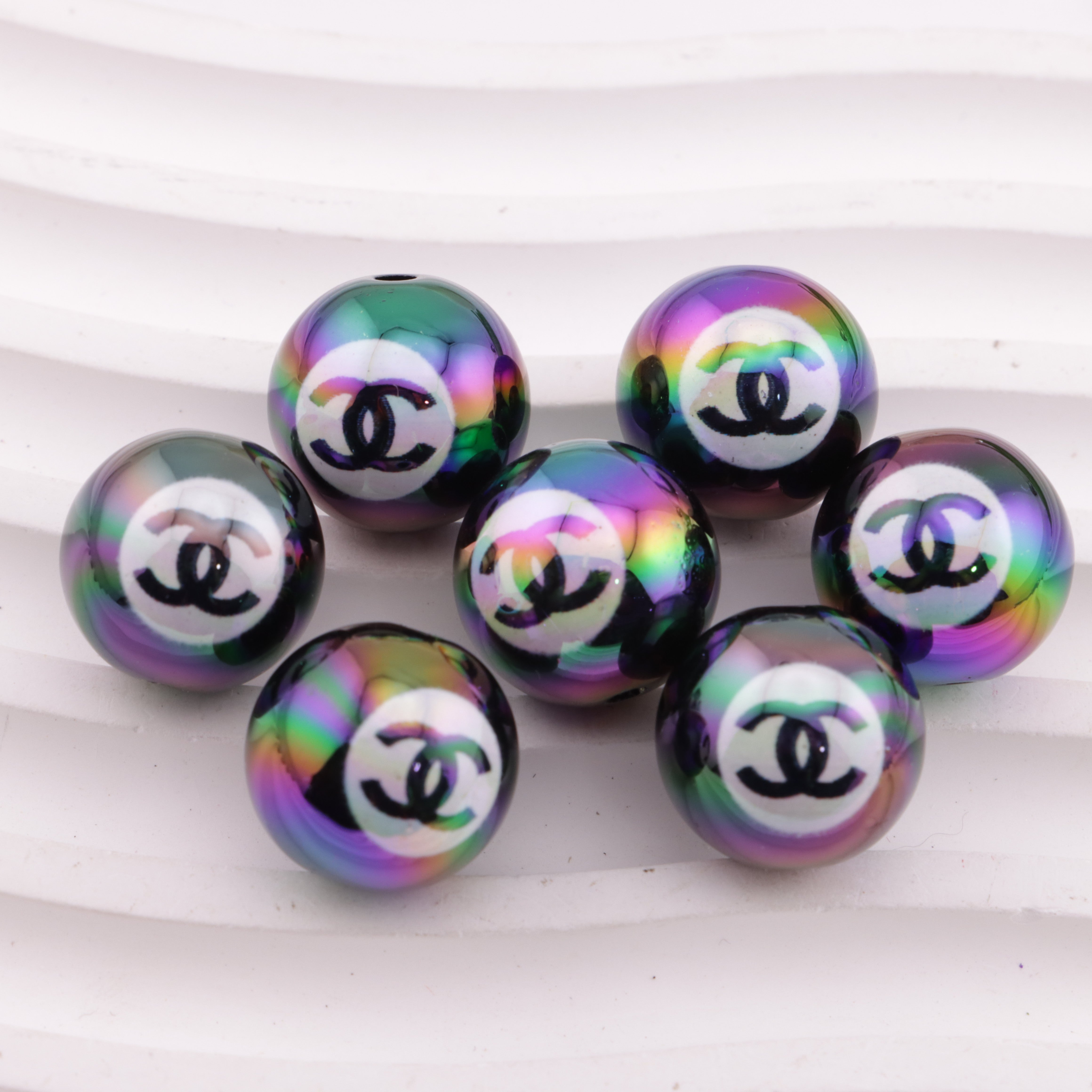 FS5616- 16mm Uv Plated Cc Acrylic Beads Zoe's DIY Shop