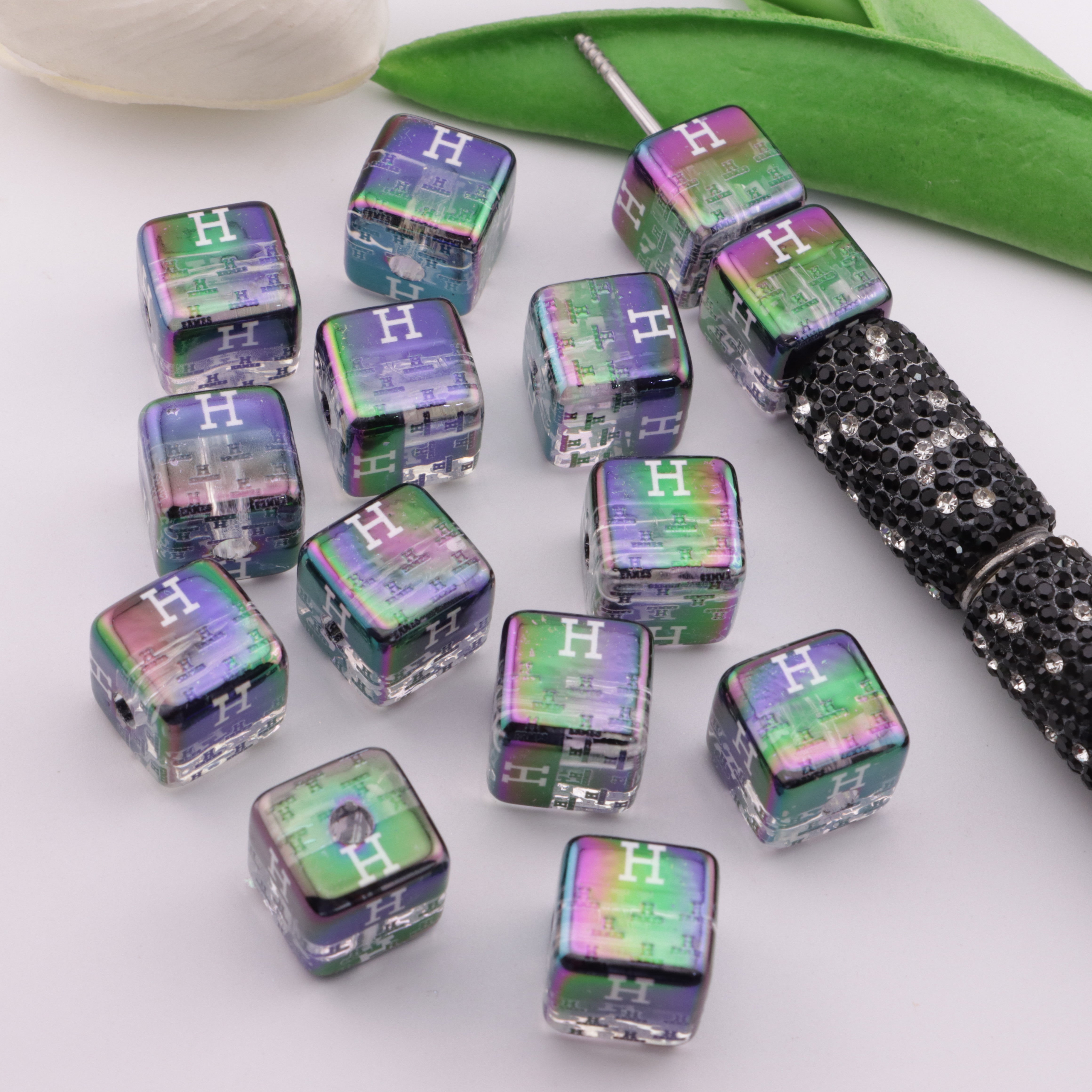 FS5507- Approximately 15mm Hermes Square Beads Acrylic Zoe's DIY Shop