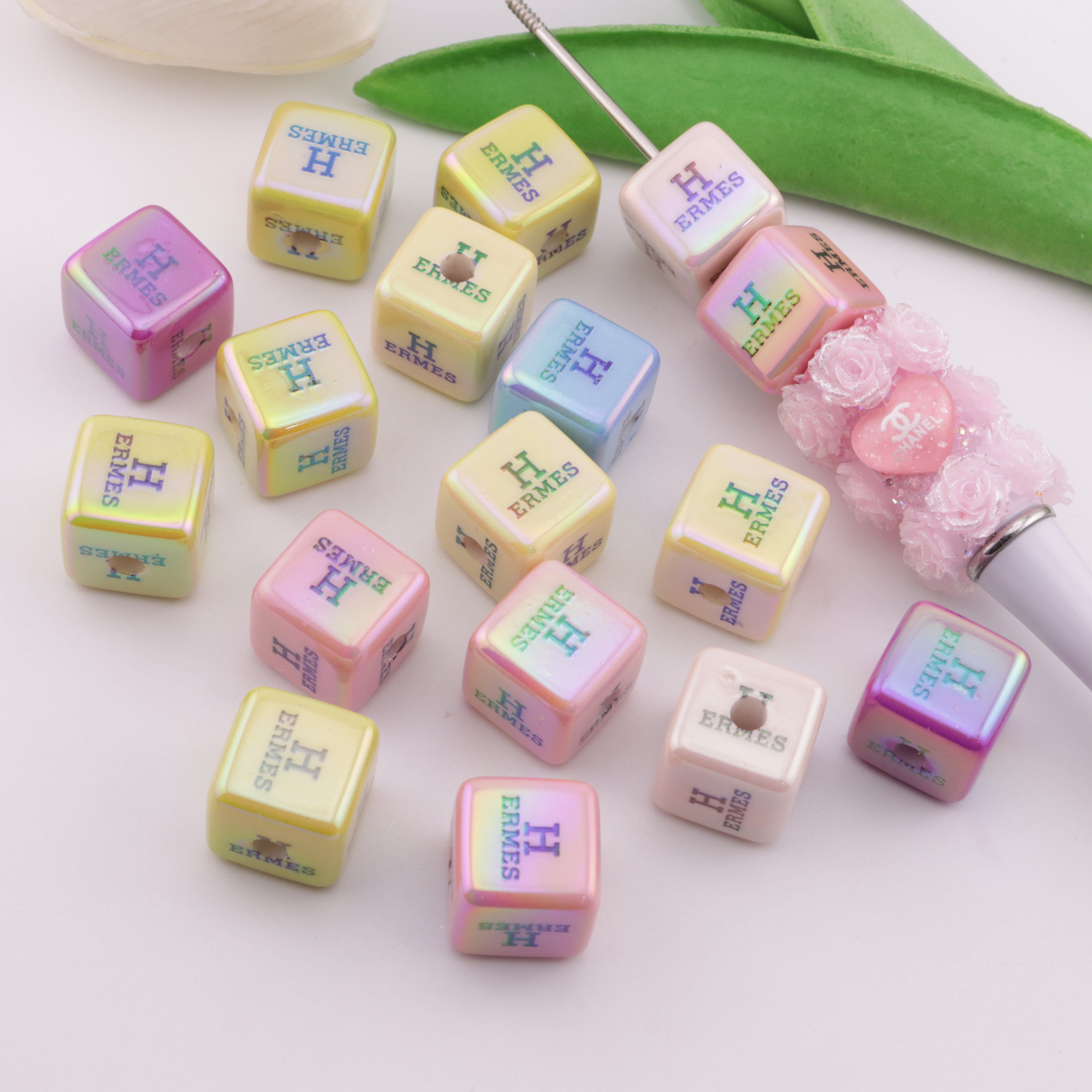 FS5518- Approximately 15mm Solid-color Hermès Square Acrylic Zoe's DIY Shop