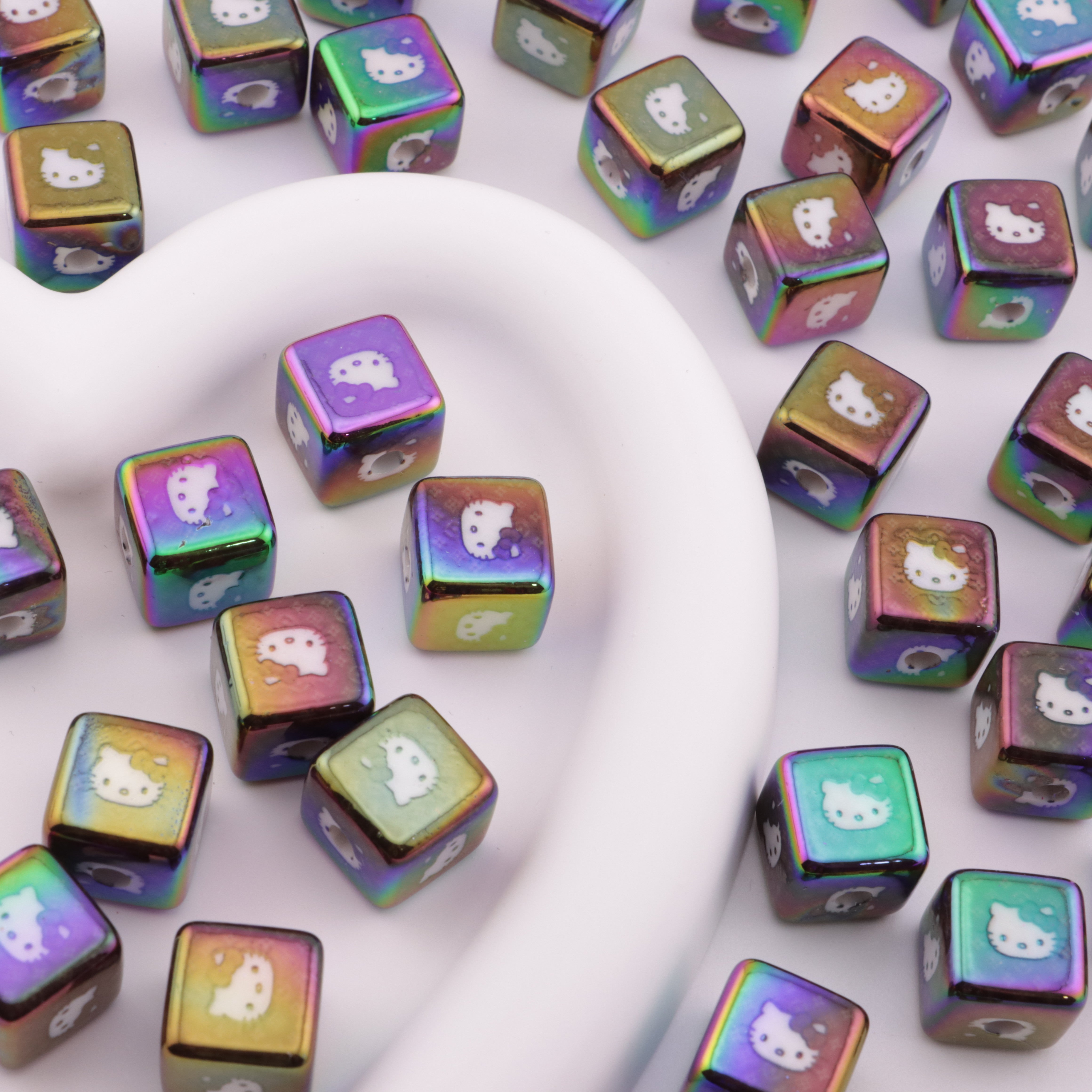 FS5511- Approximately 15mm Brown Louis Vuitton Monogram HK Square Acrylic Zoe's DIY Shop