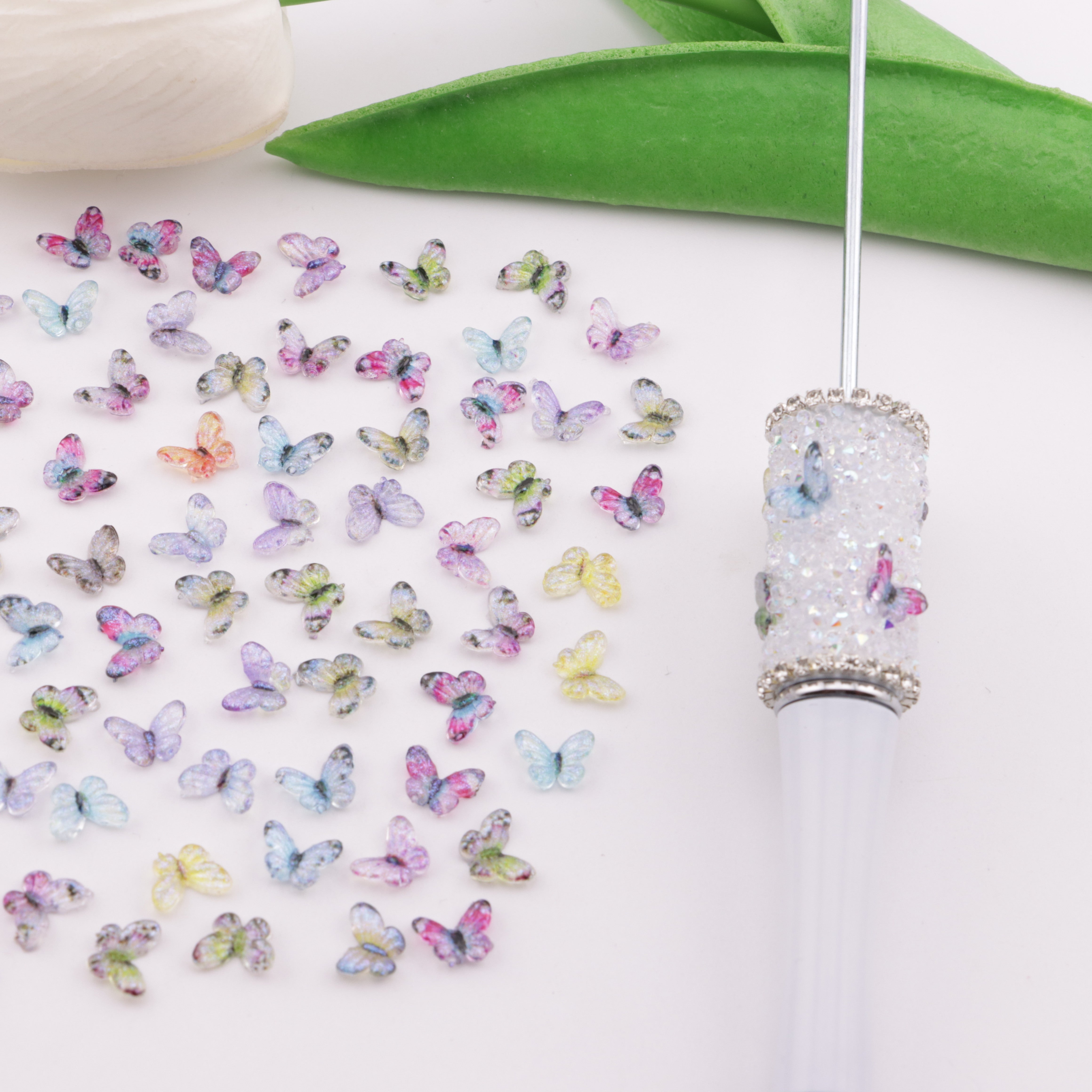 FS6172- 6×8mm Colorful Butterfly Charms Colorful Small Butterfly Patches