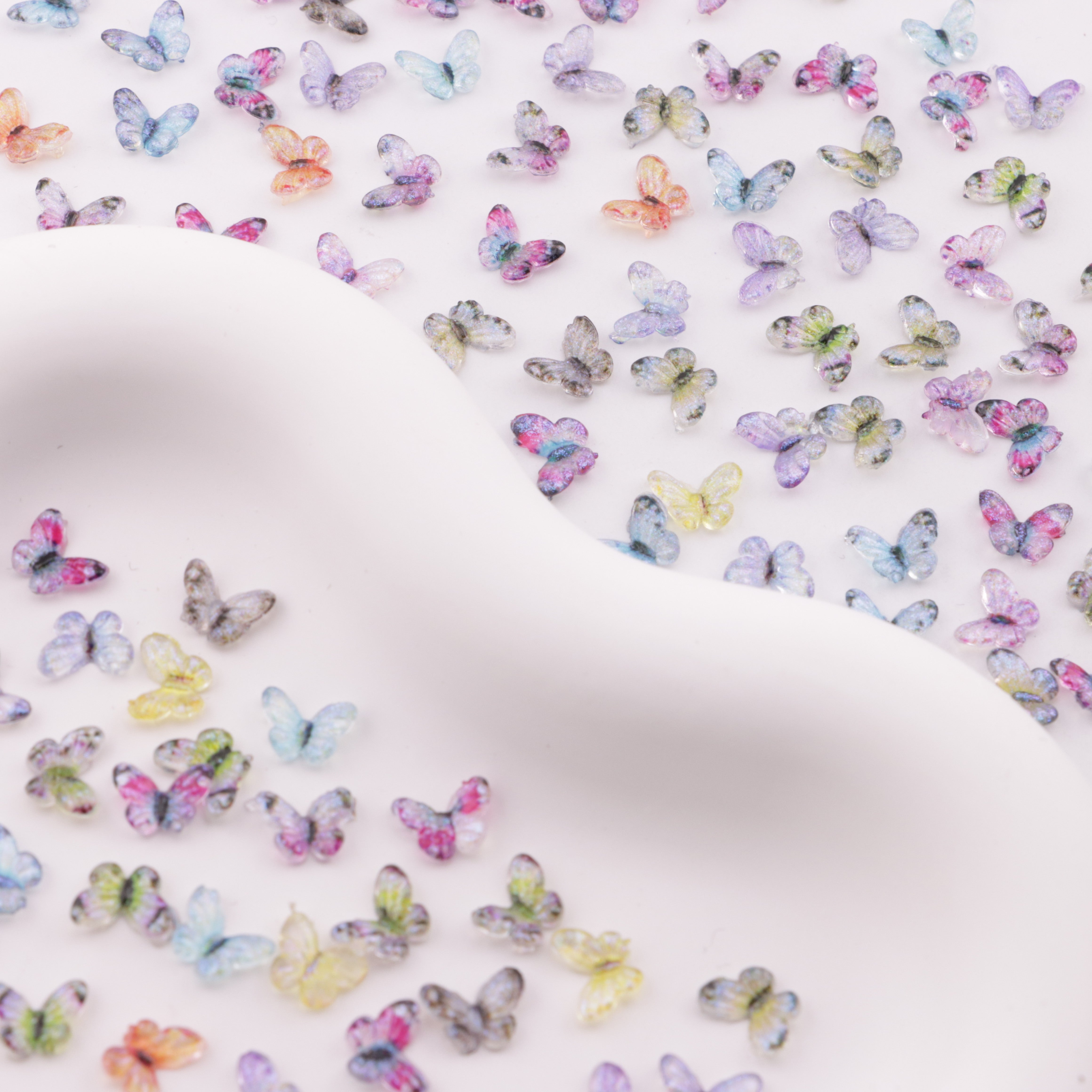 FS6172- 6×8mm Colorful Butterfly Charms Colorful Small Butterfly Patches