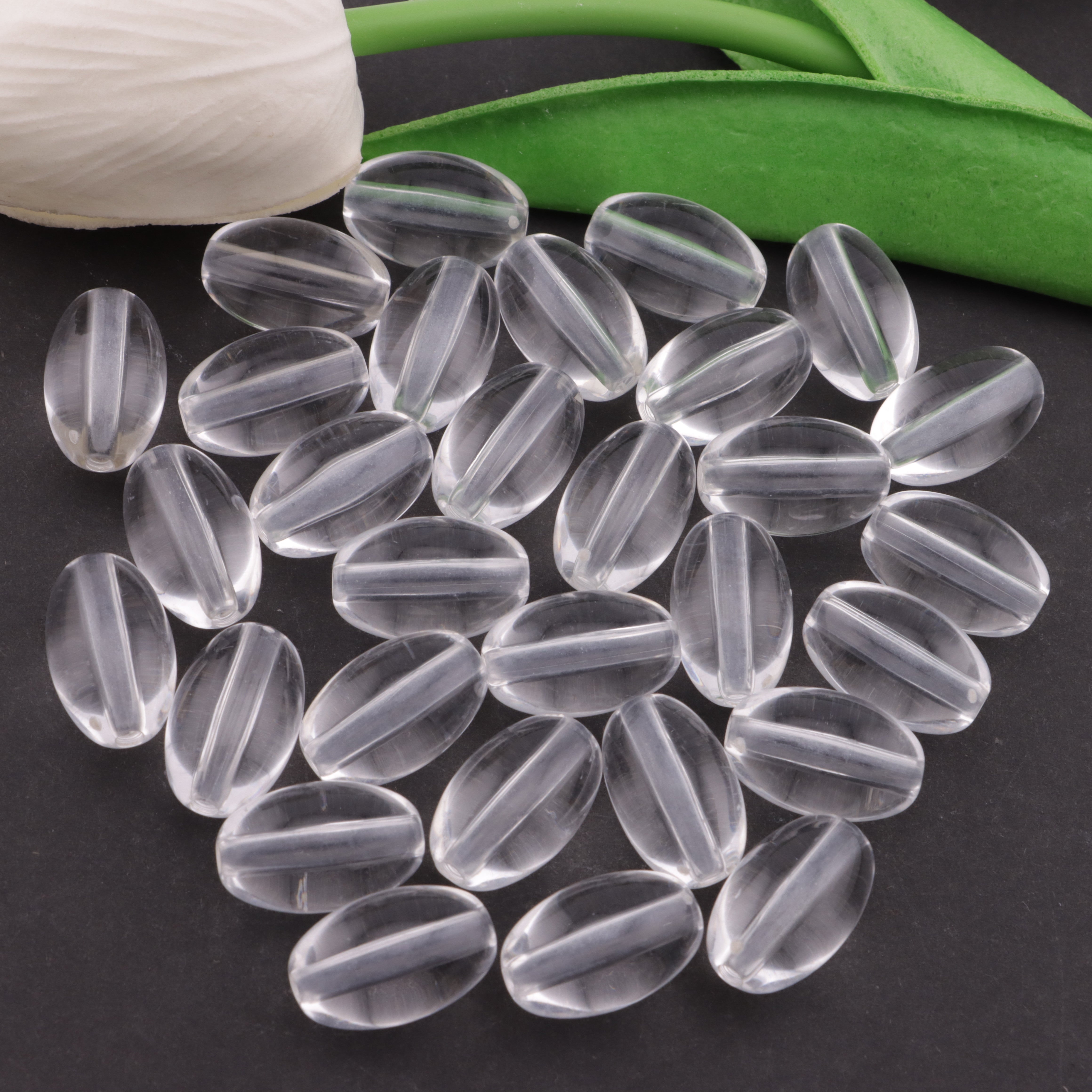 FS6123- 18.5*12mm Elliptical Clear Based Beads Fit For Pen