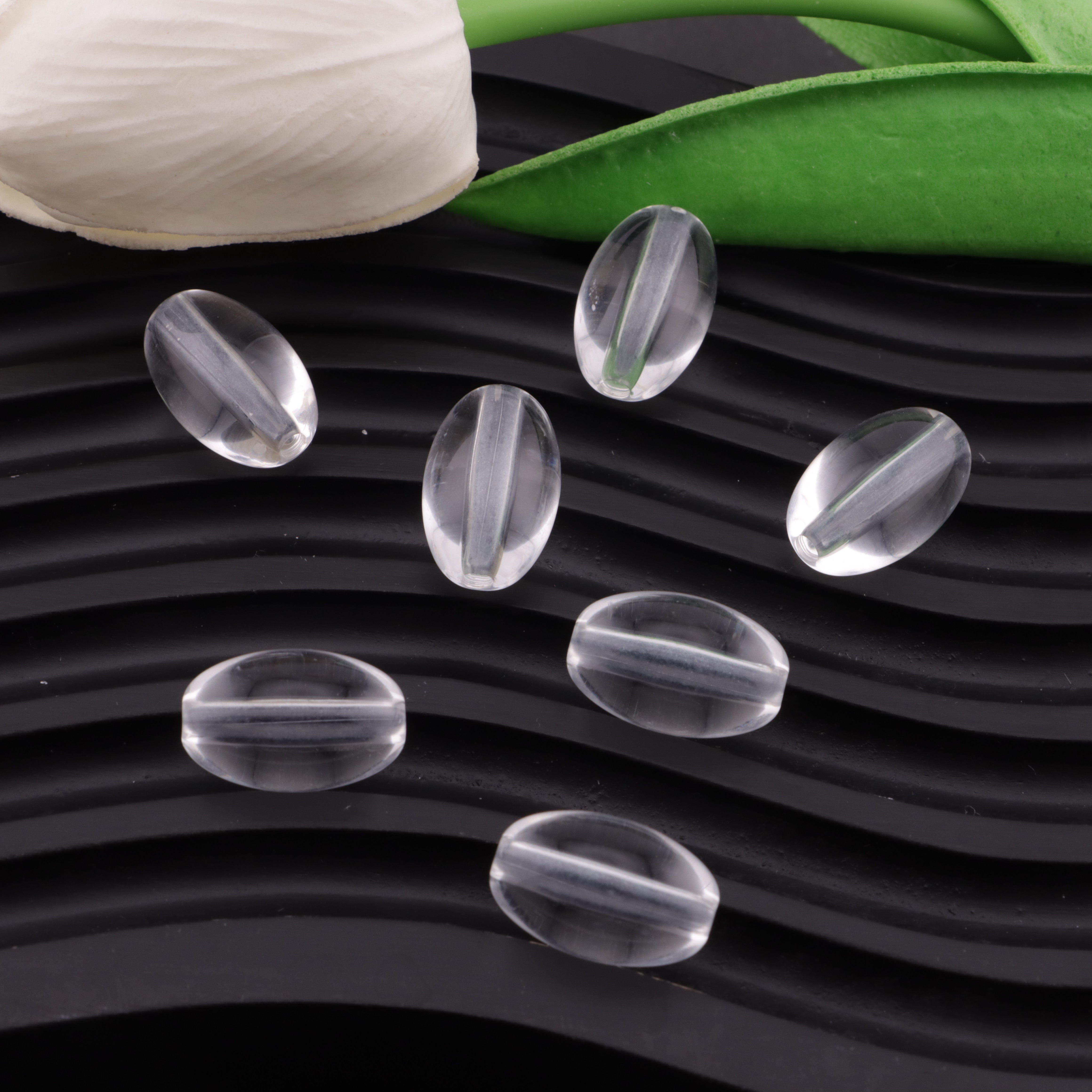 FS6123- 18.5*12mm Elliptical Clear Based Beads Fit For Pen