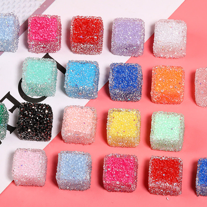 16mm*16mm Solid Color Sugar Cubes Fit For Beadable Pens