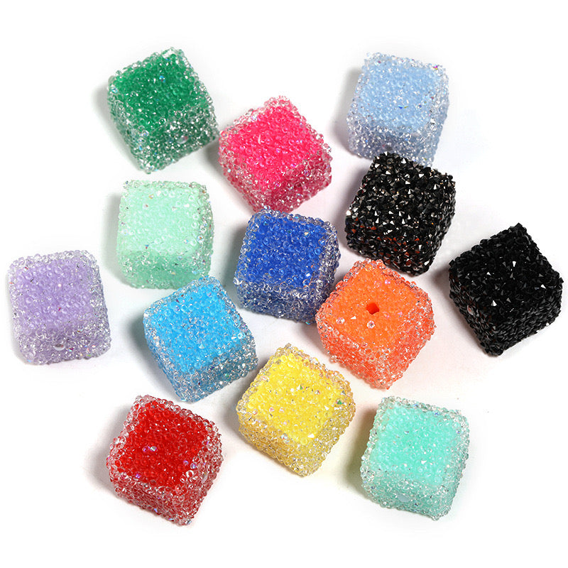 16mm*16mm Solid Color Sugar Cubes Fit For Beadable Pens