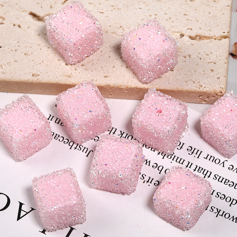 16mm*16mm Solid Color Sugar Cubes Fit For Beadable Pens