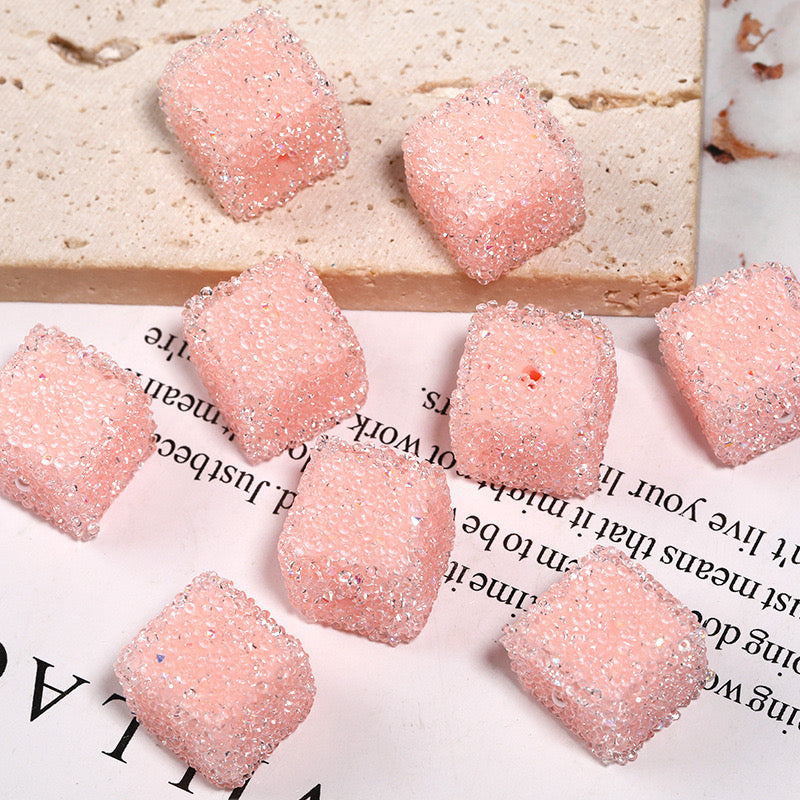 16mm*16mm Solid Color Sugar Cubes Fit For Beadable Pens