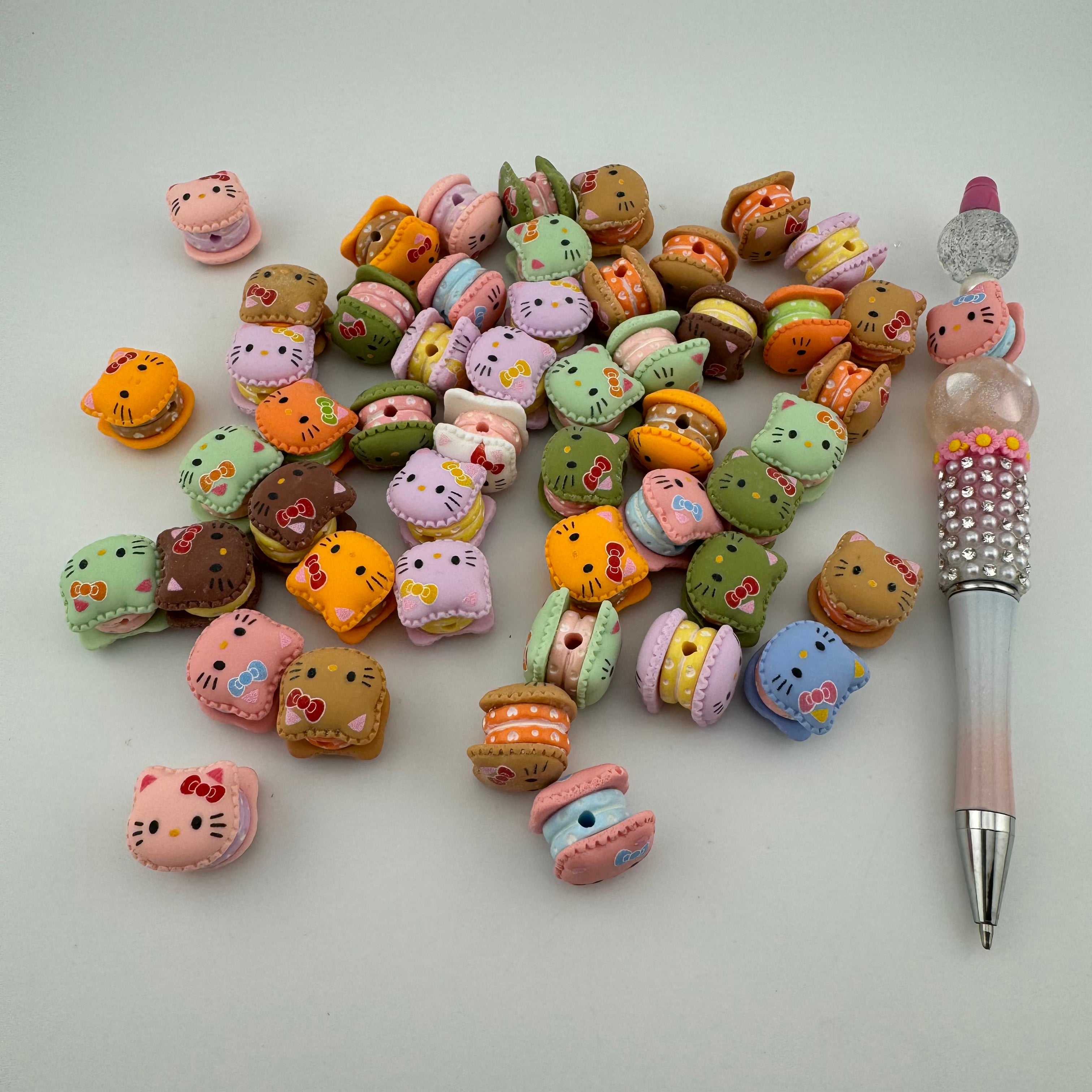 Mixed Color HK Hamburger Resin Beads Fit For Beadable Pens