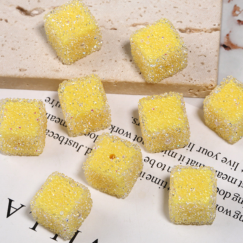 16mm*16mm Solid Color Sugar Cubes Fit For Beadable Pens