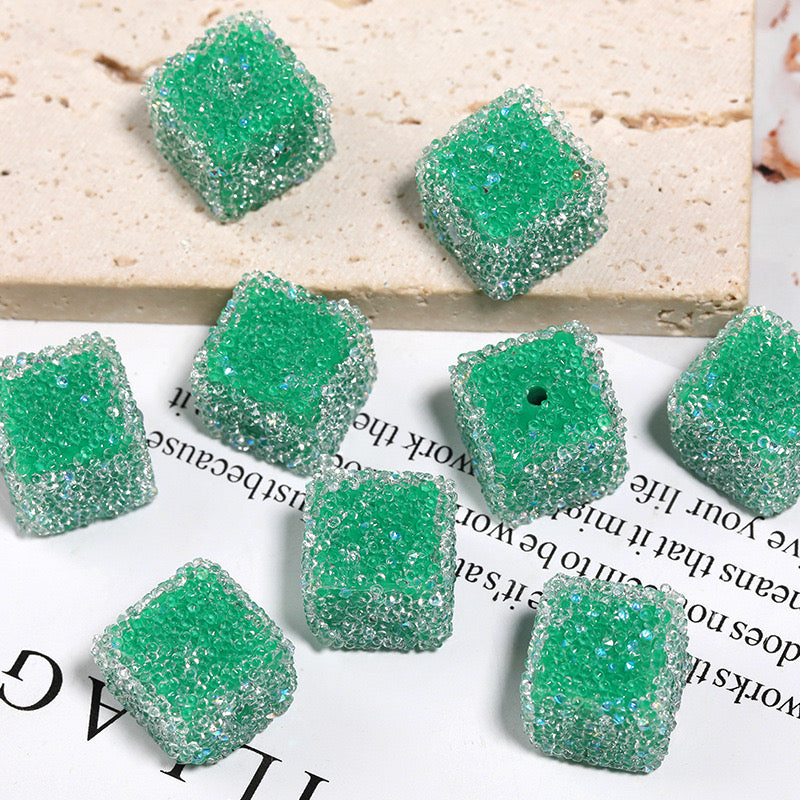 16mm*16mm Solid Color Sugar Cubes Fit For Beadable Pens