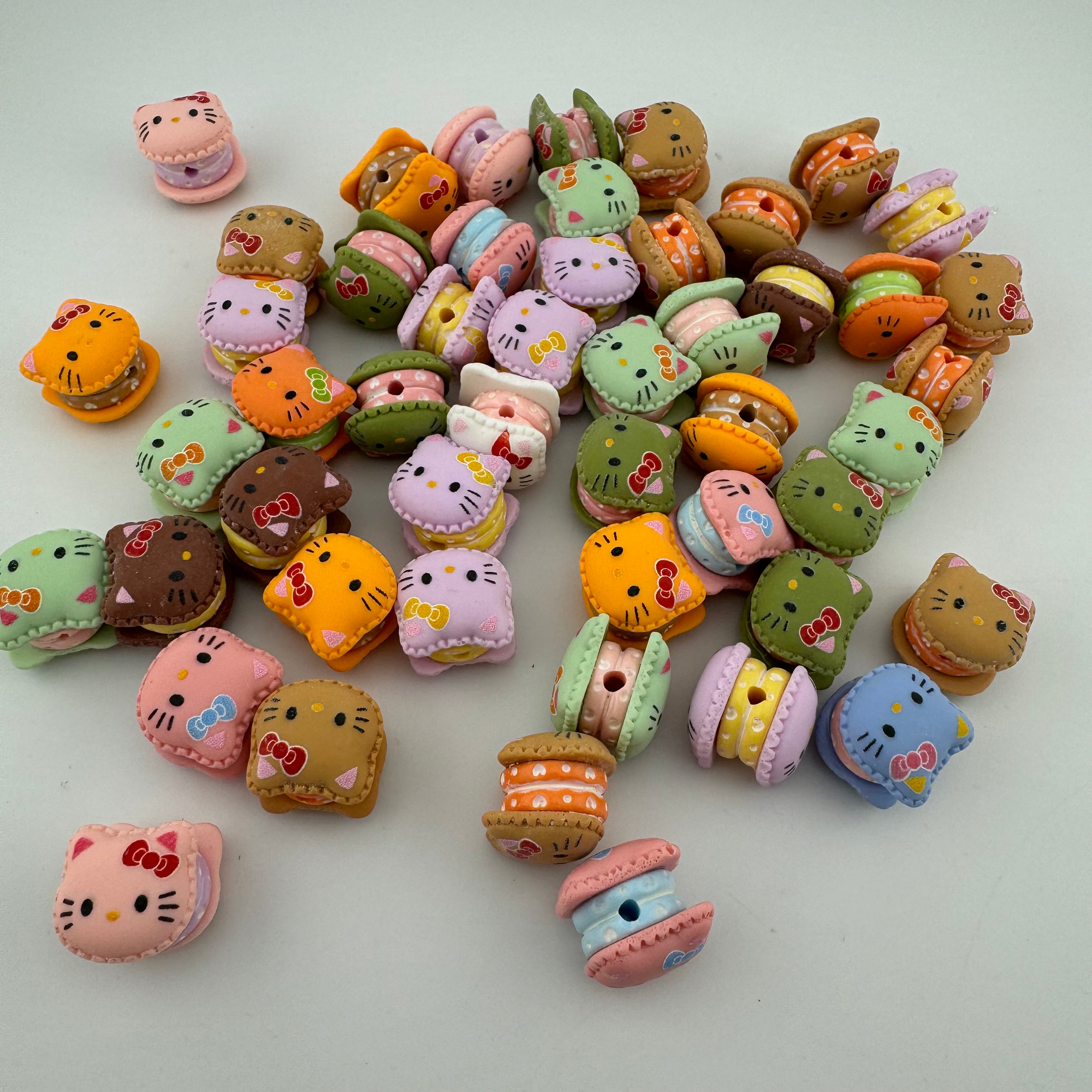 Mixed Color HK Hamburger Resin Beads Fit For Beadable Pens