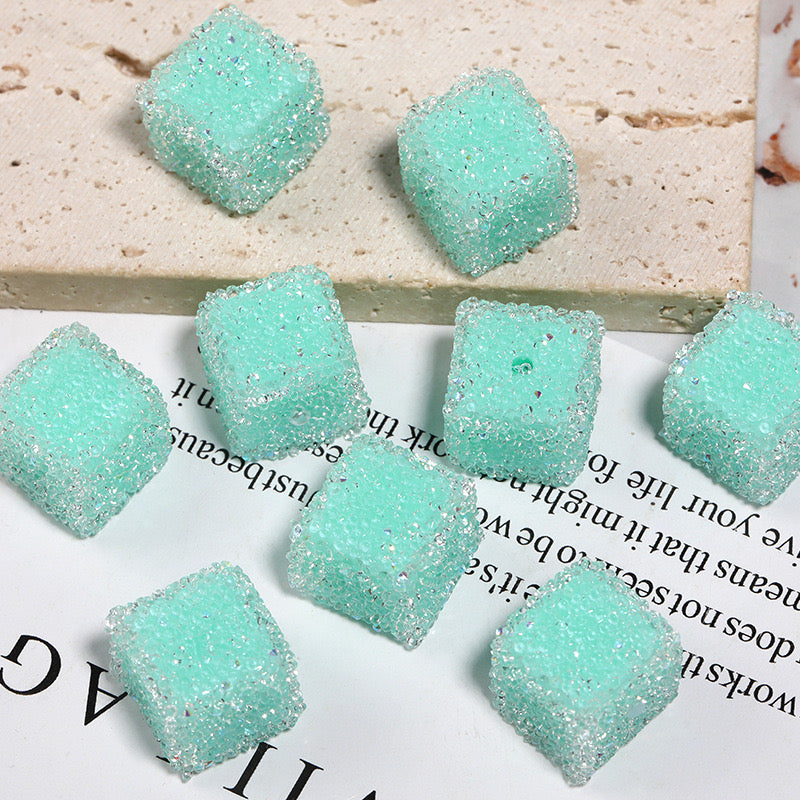 16mm*16mm Solid Color Sugar Cubes Fit For Beadable Pens