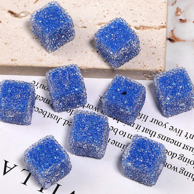 16mm*16mm Solid Color Sugar Cubes Fit For Beadable Pens