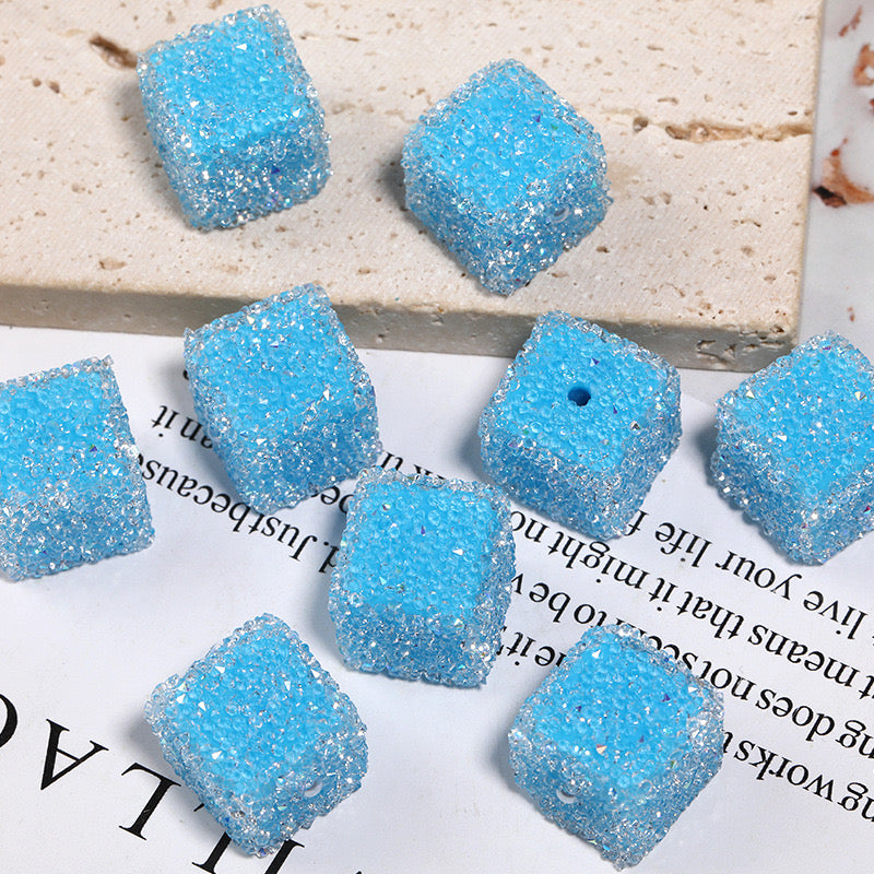 16mm*16mm Solid Color Sugar Cubes Fit For Beadable Pens