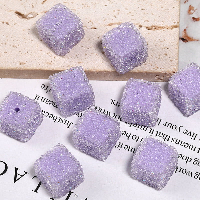 16mm*16mm Solid Color Sugar Cubes Fit For Beadable Pens