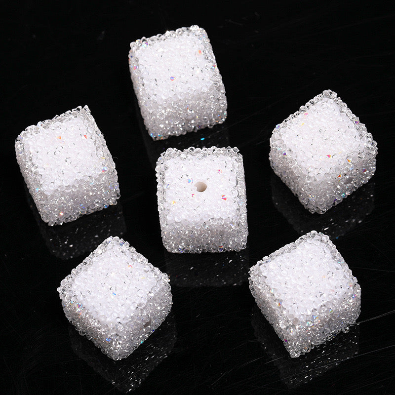 16mm*16mm Solid Color Sugar Cubes Fit For Beadable Pens