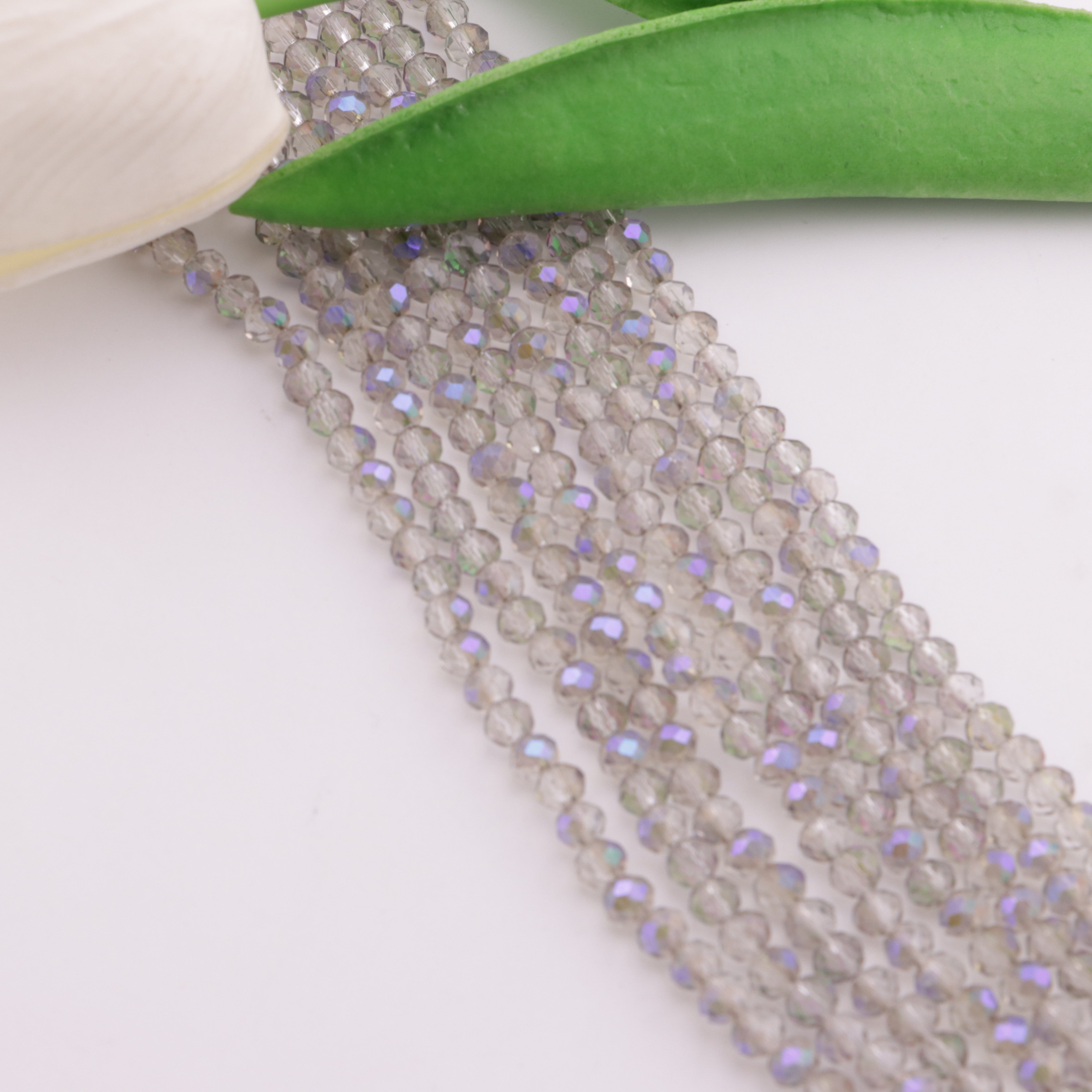 FS6191- 4mm Uv Purple Glass Beads Colorful Purple Faceted Glass Beads