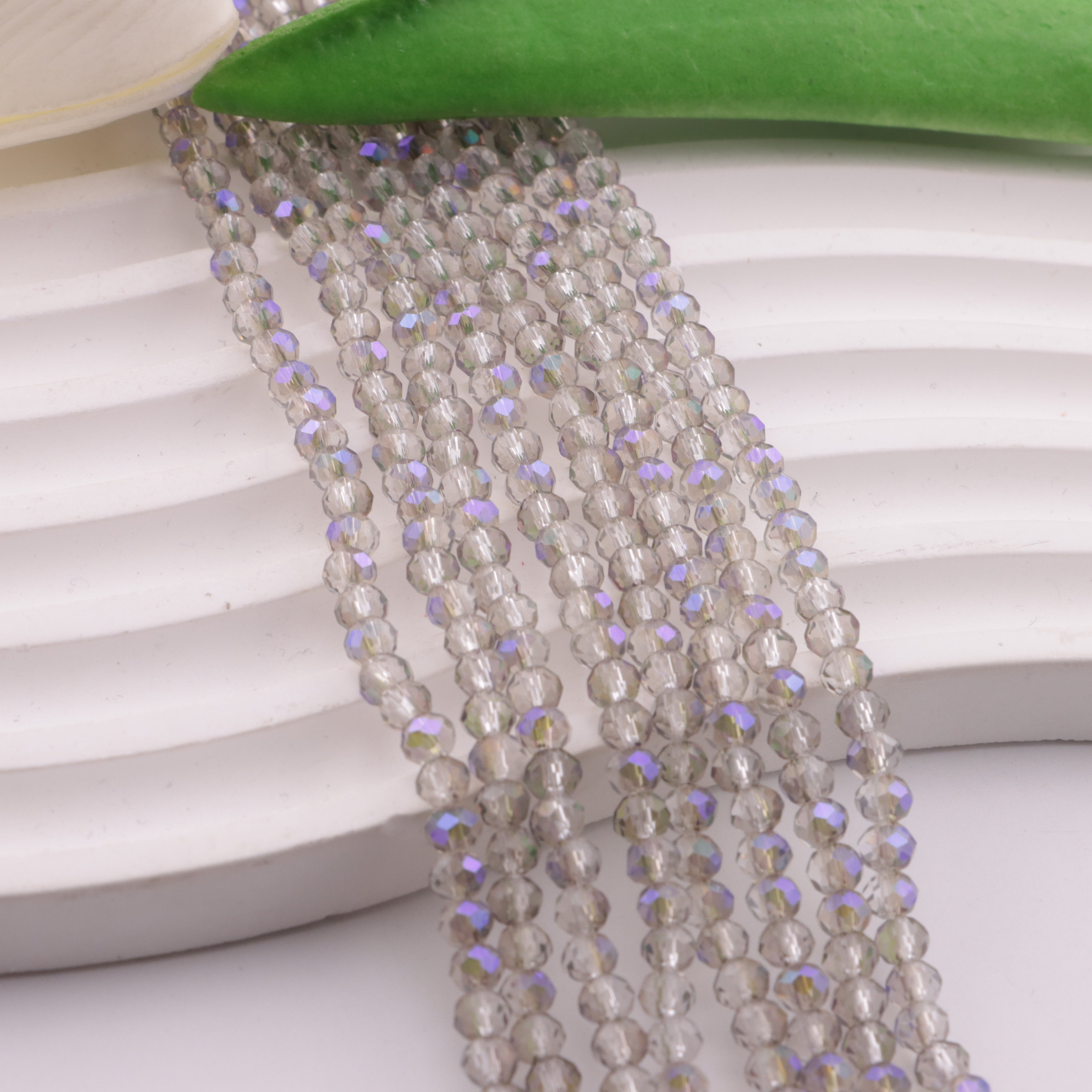 FS6191- 4mm Uv Purple Glass Beads Colorful Purple Faceted Glass Beads
