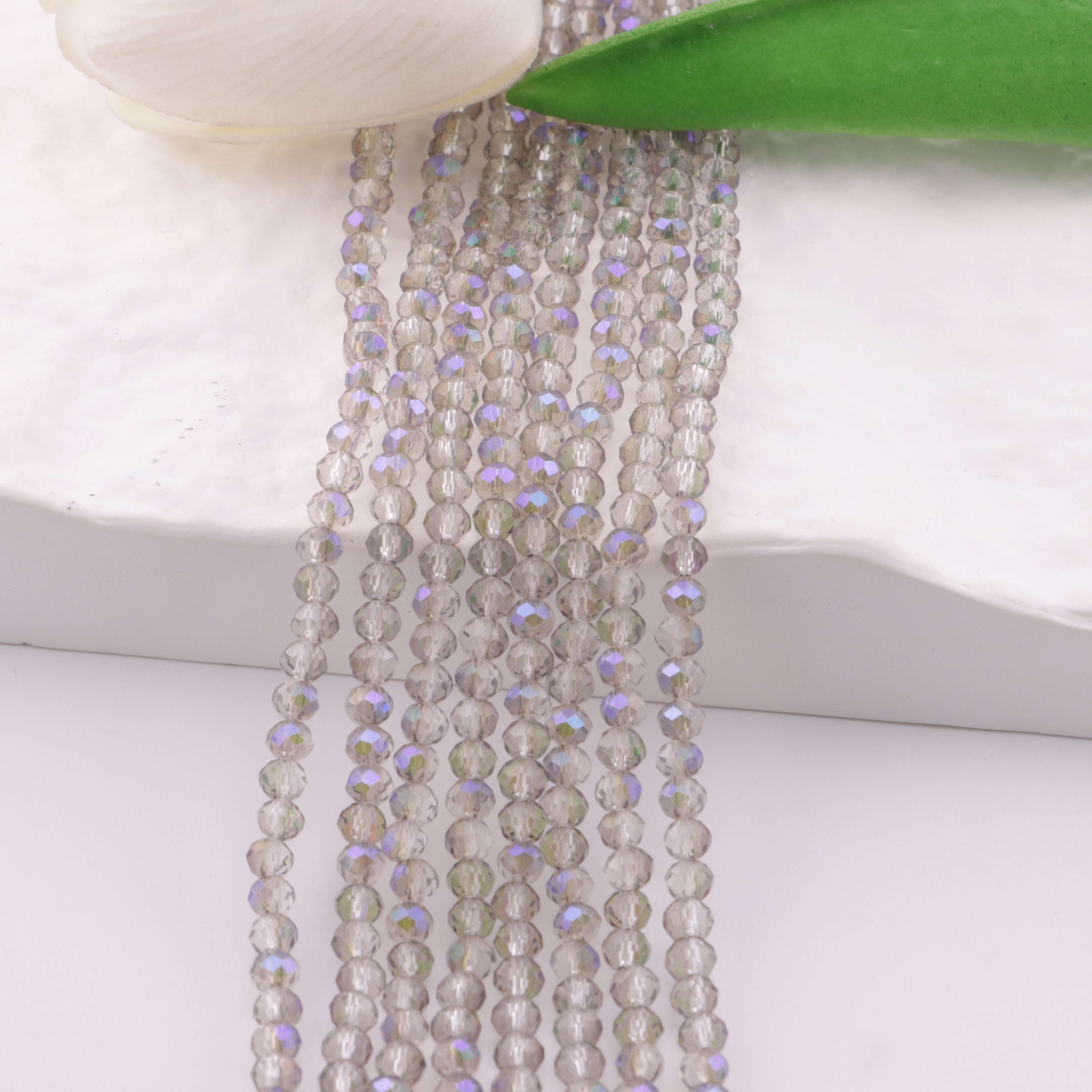 FS6191- 4mm Uv Purple Glass Beads Colorful Purple Faceted Glass Beads