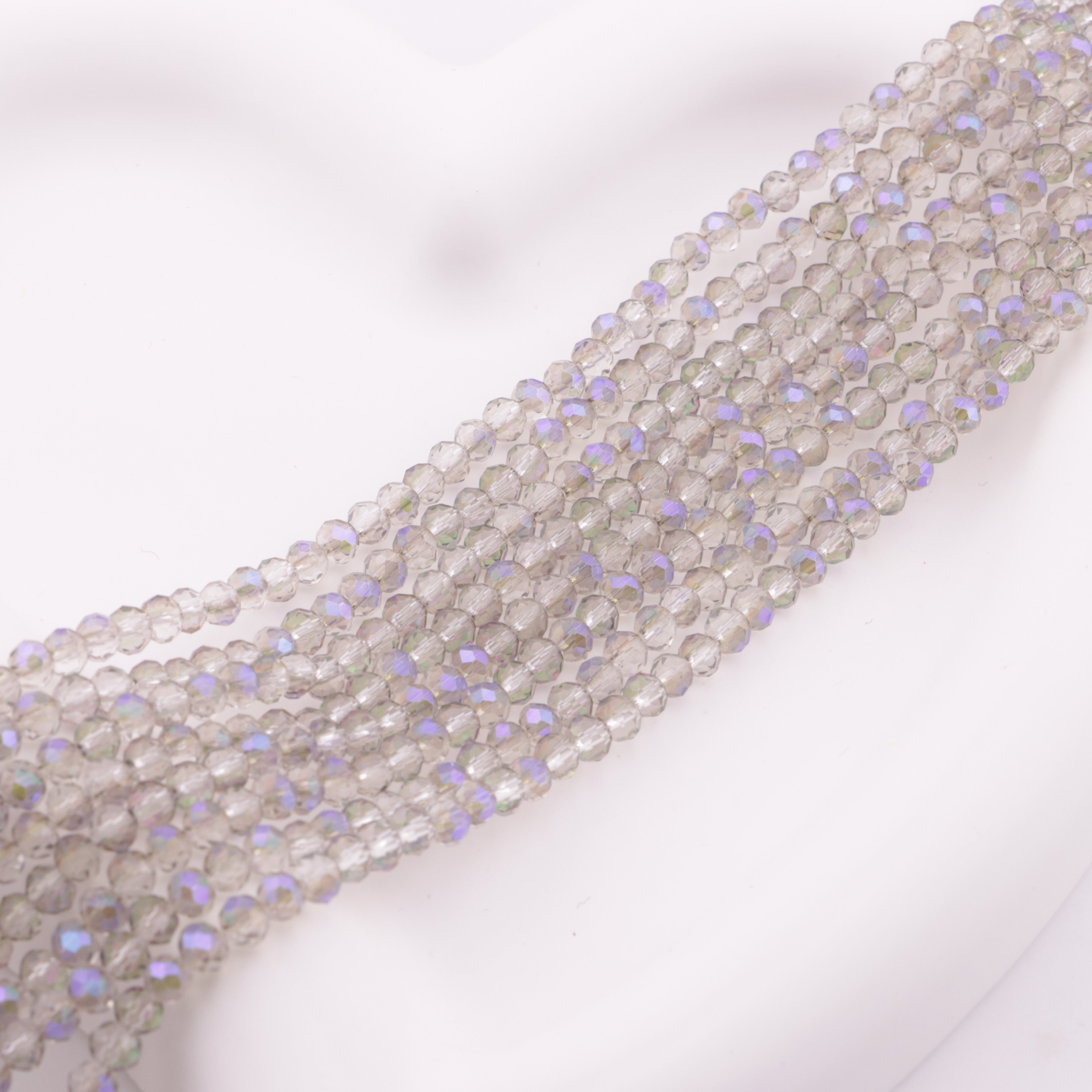 FS6191- 4mm Uv Purple Glass Beads Colorful Purple Faceted Glass Beads