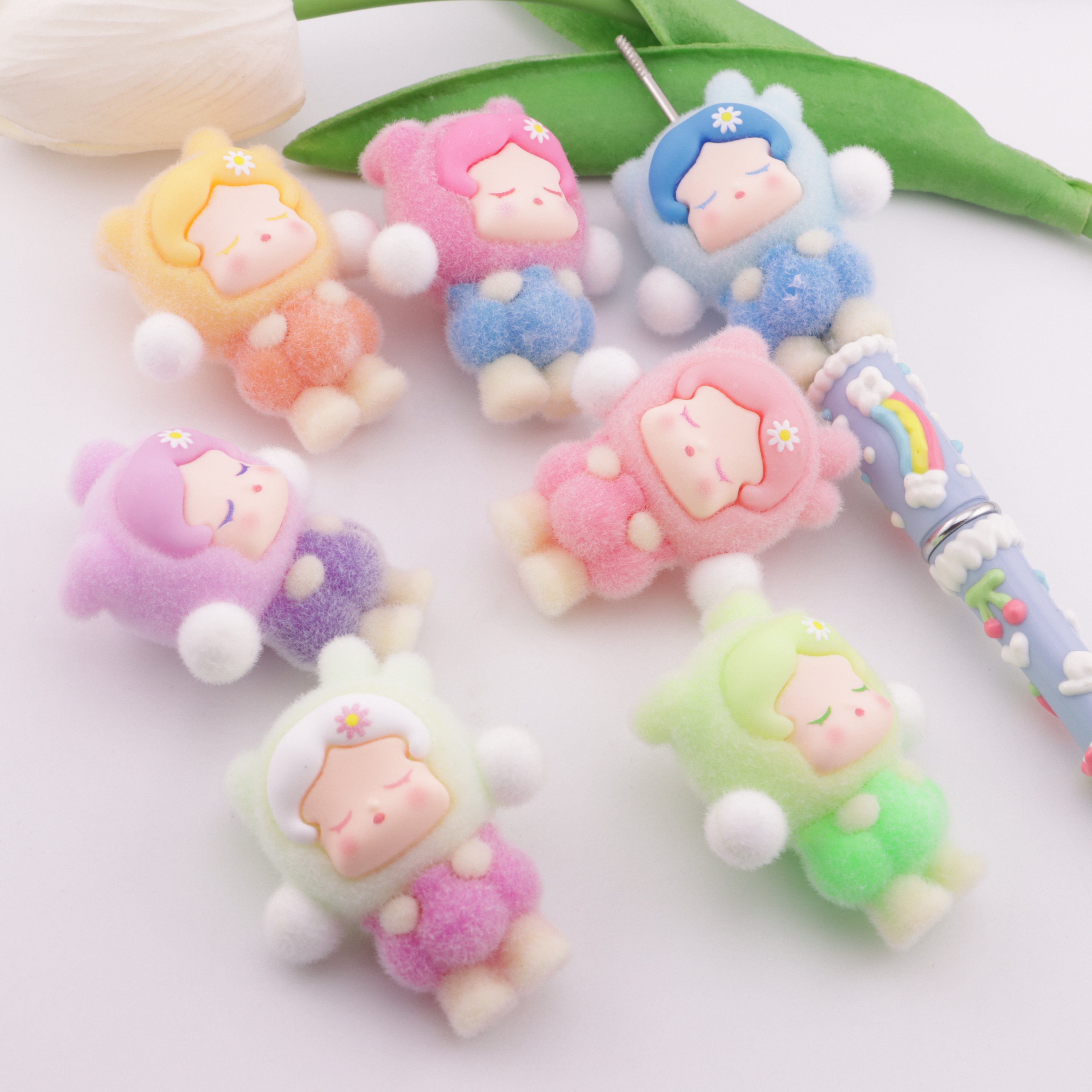 FS6196- Daisy Sp Flocked Beads Fit For Pen