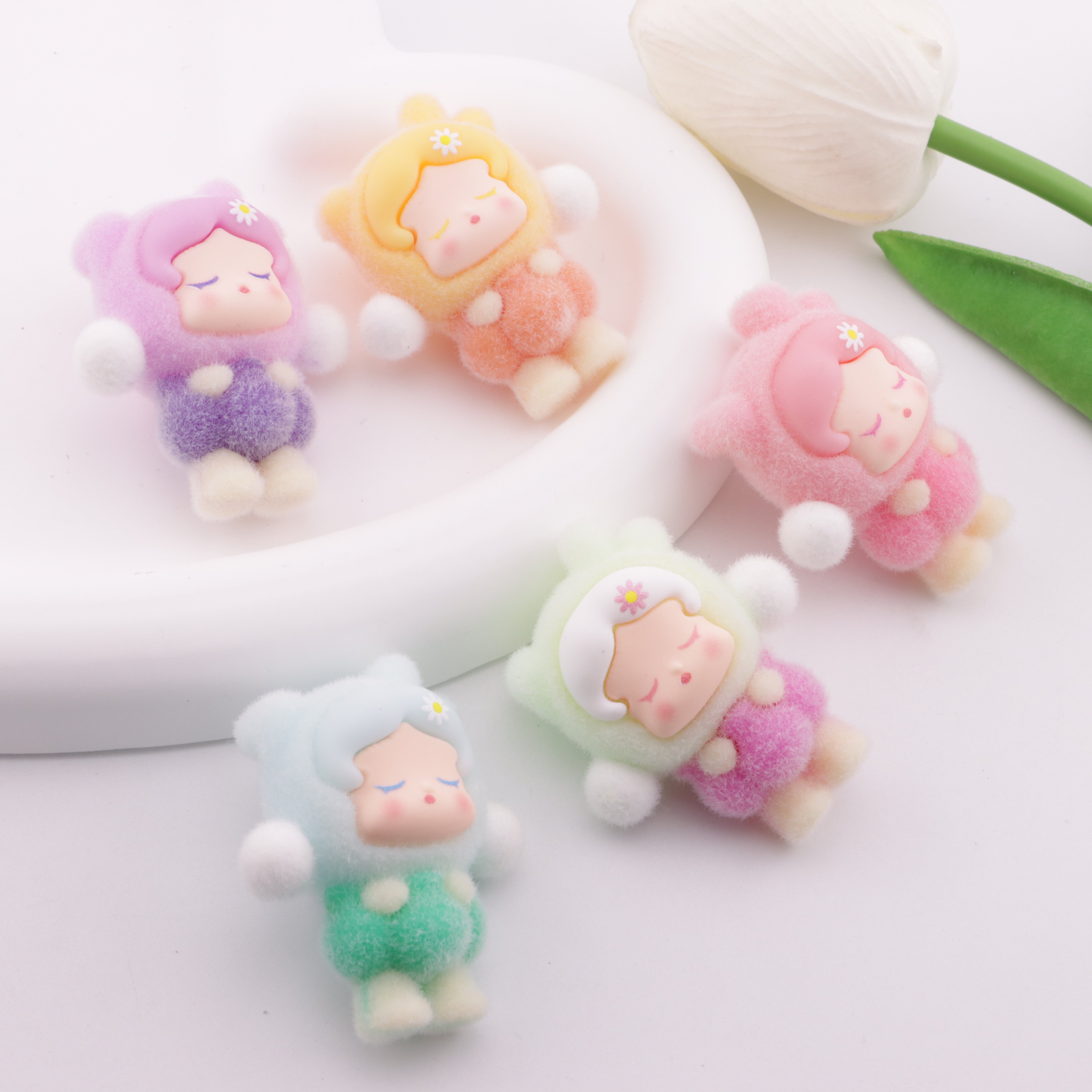 FS6196- Daisy Sp Flocked Beads Fit For Pen