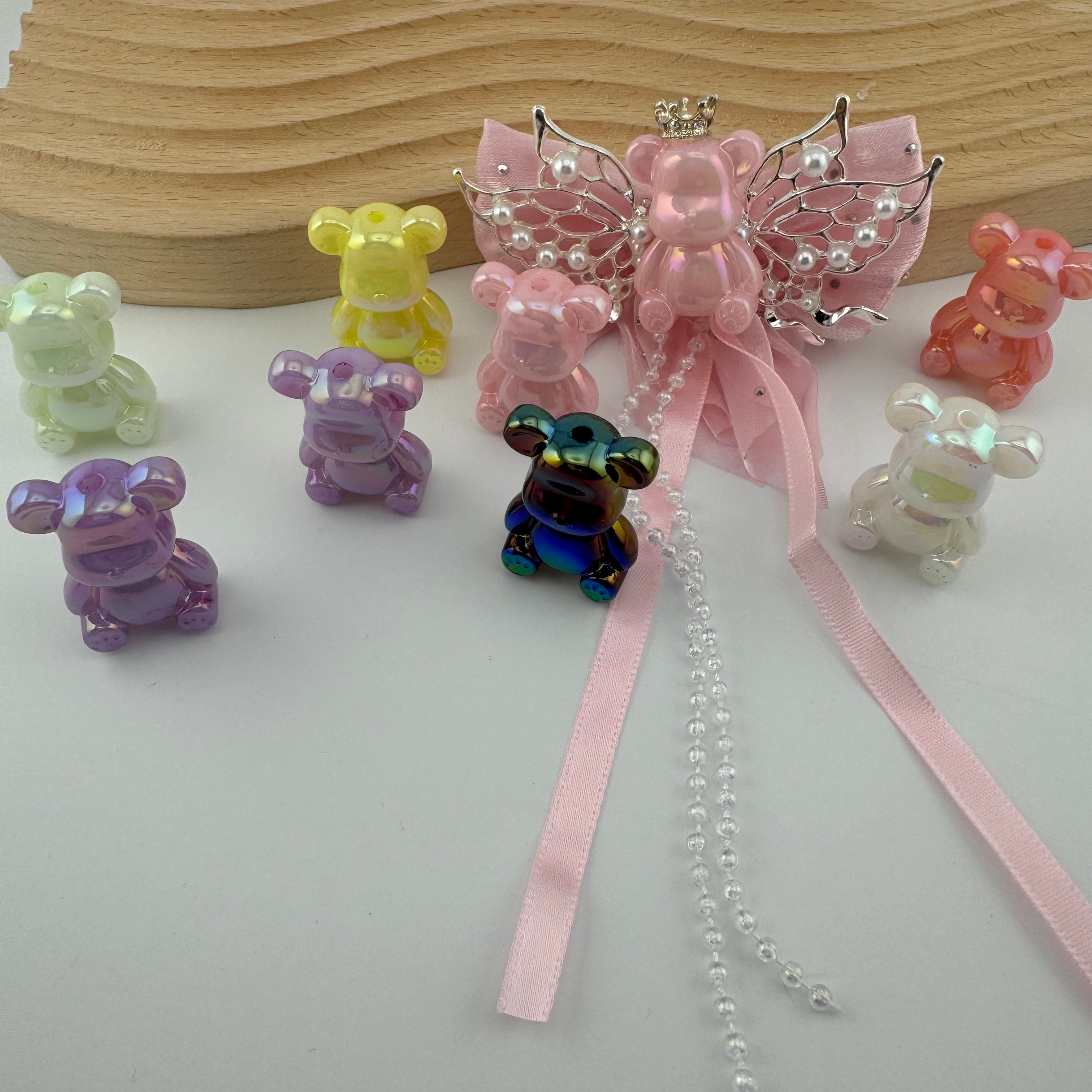 22*32mm UV Acrylic Bear Fit For Beadable Pens Or Using For Making Fancy Bear