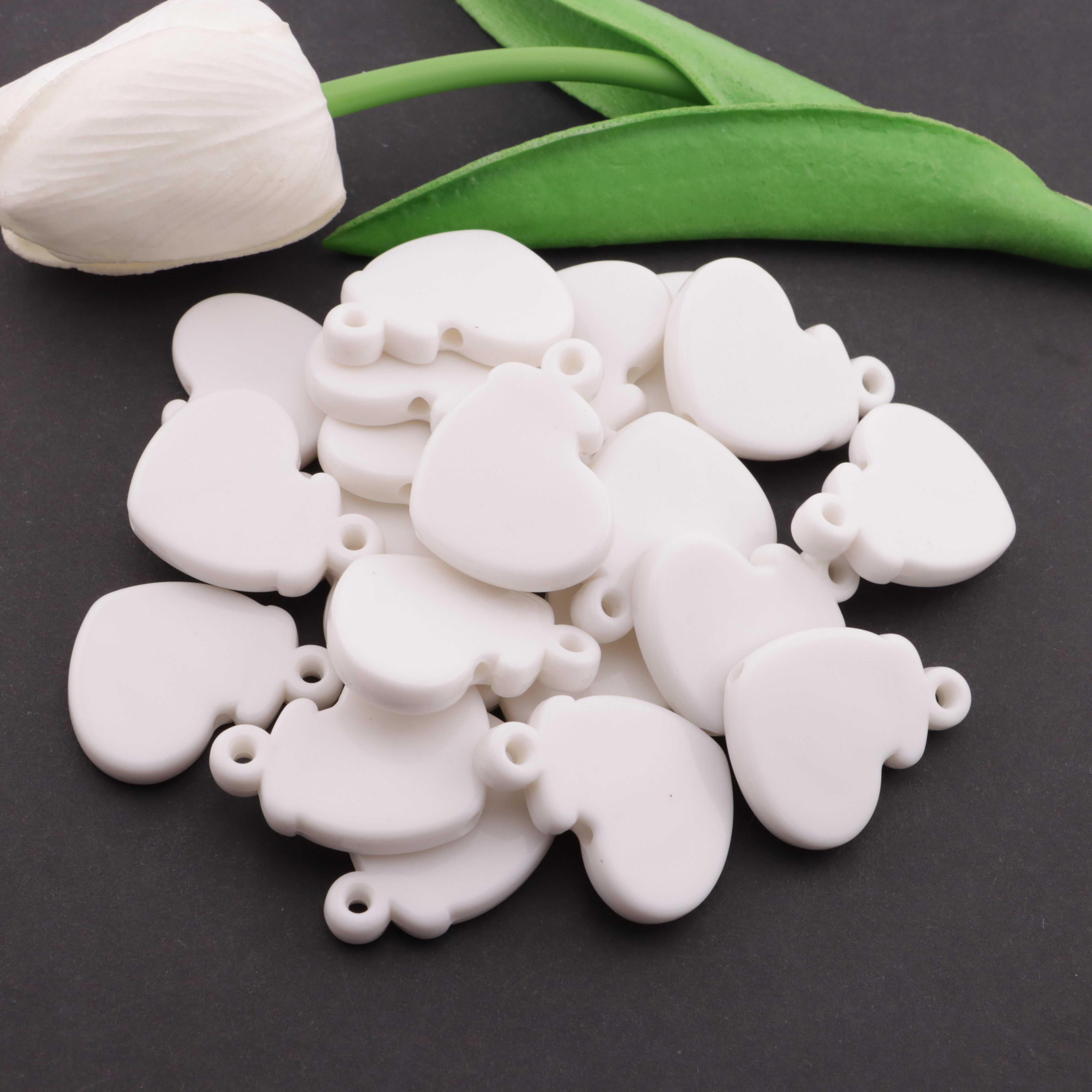 FS6181- Beads Based Beads With Charms Hole Heart-Shaped Hanging Hole Bottom Beads