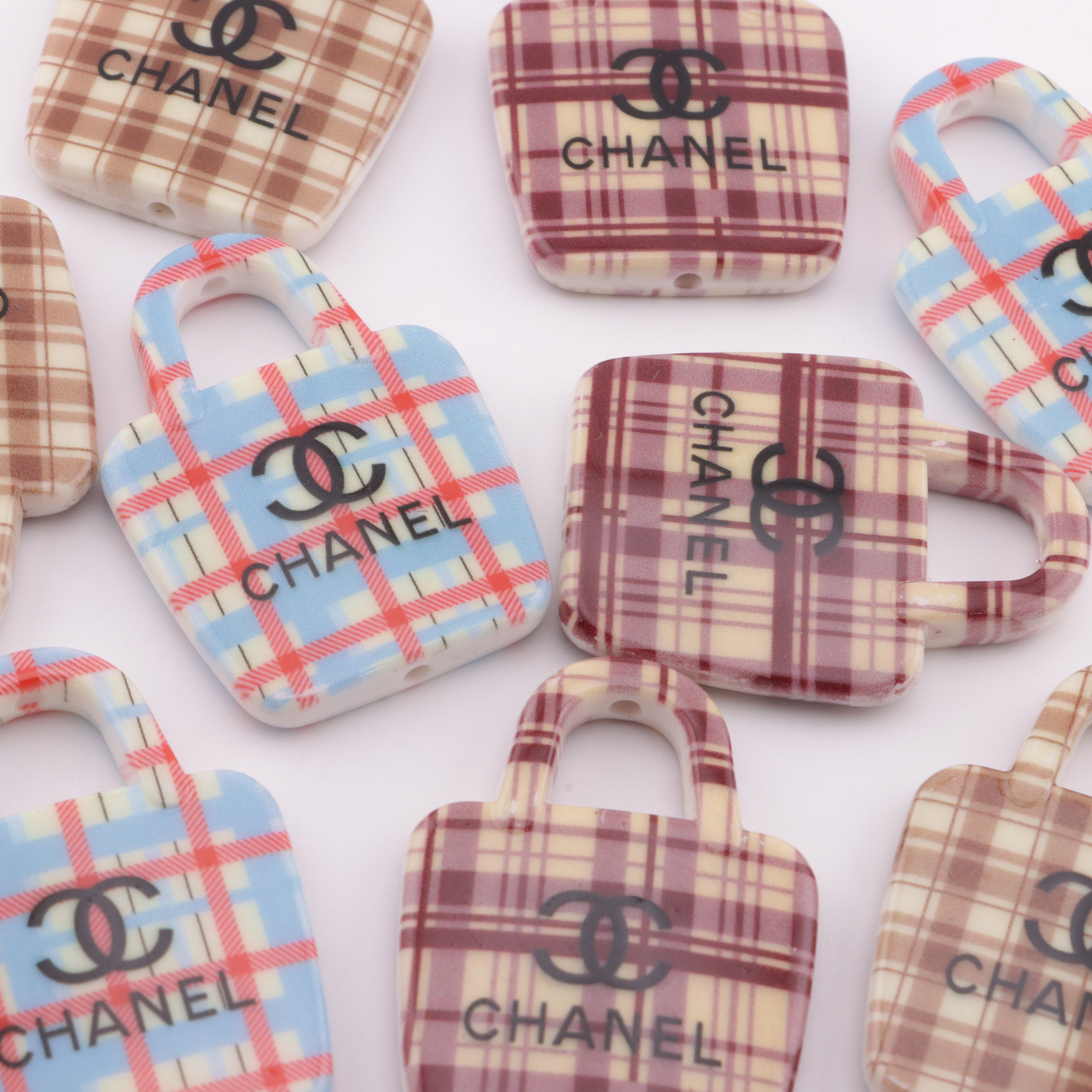 FS3891- CC Checkered Handbag Acrylic Beads Zoe's DIY Shop