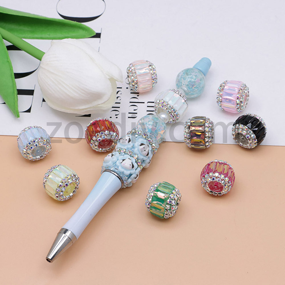 FS0365- 16MM Round Sparkling Beads Fit For Beadable Pens