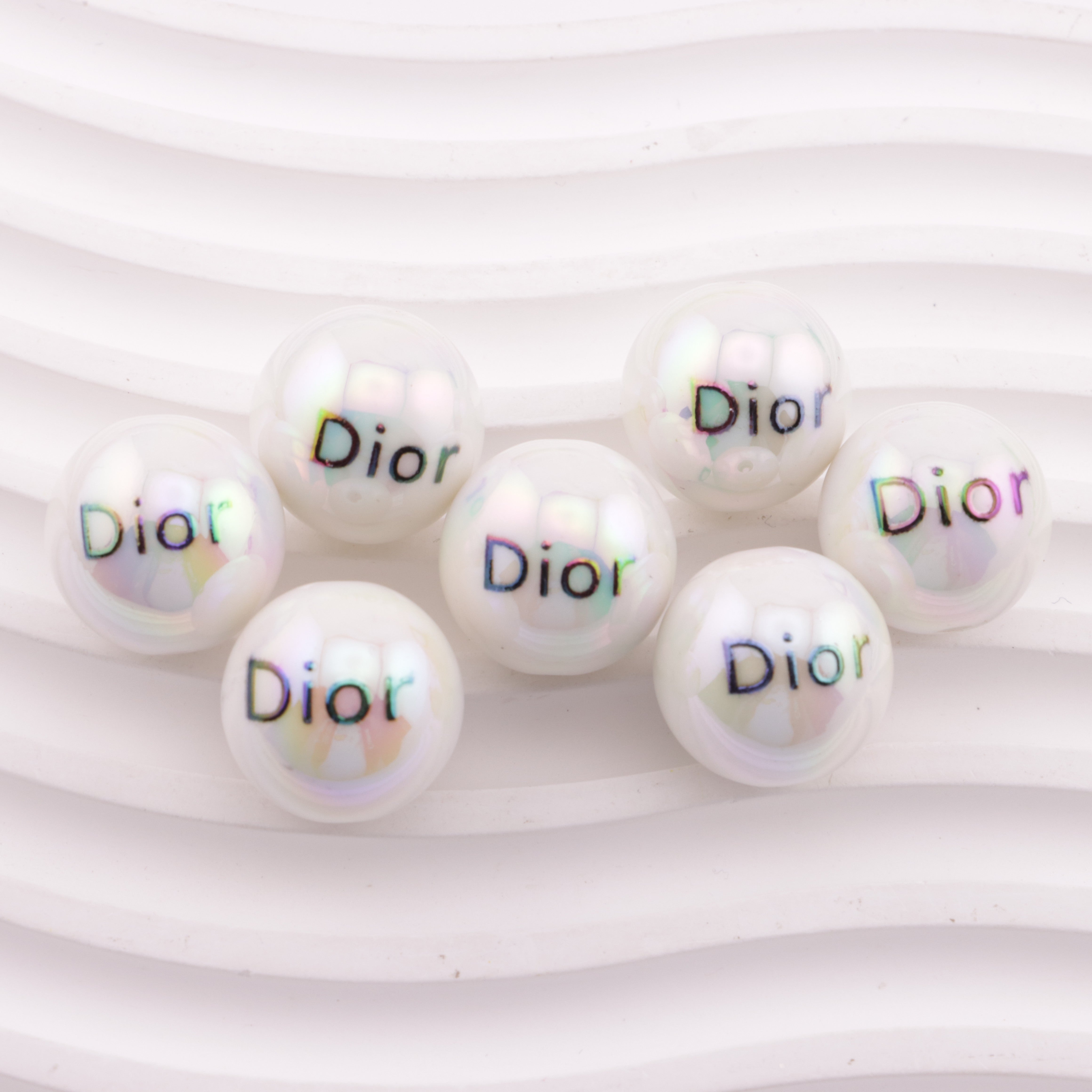 FS5537- 20mm Solid Color UV-Plated Dior Acrylic Beads Zoe's DIY Shop