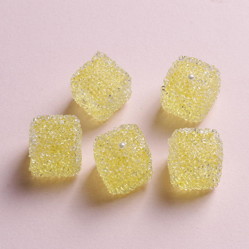 16MM Clear Sugar Cube Beads Fit For Beadable Pens