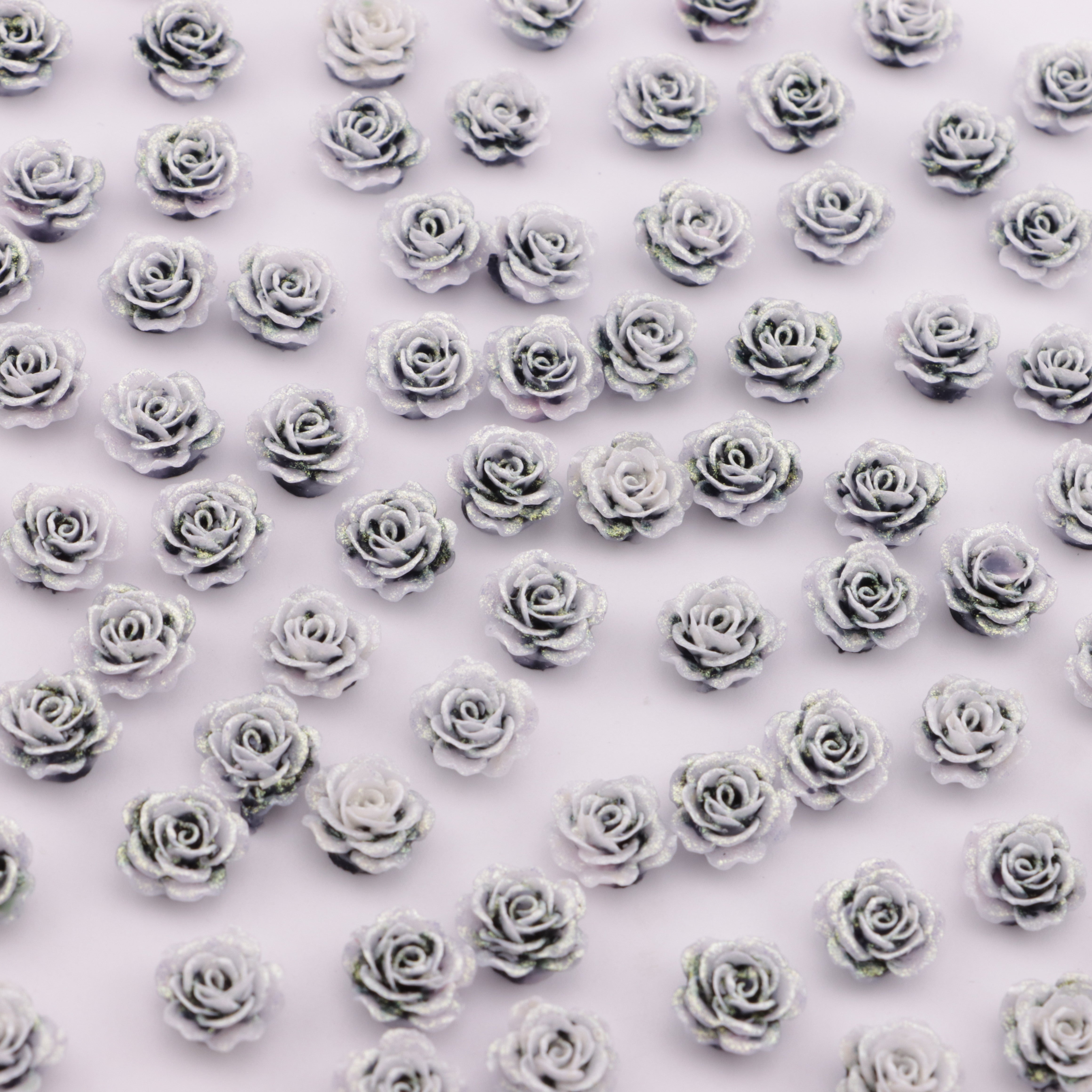 FS6215- 10mm Luminous Soft Flower Charms Night - Glow Soft Flower Patches