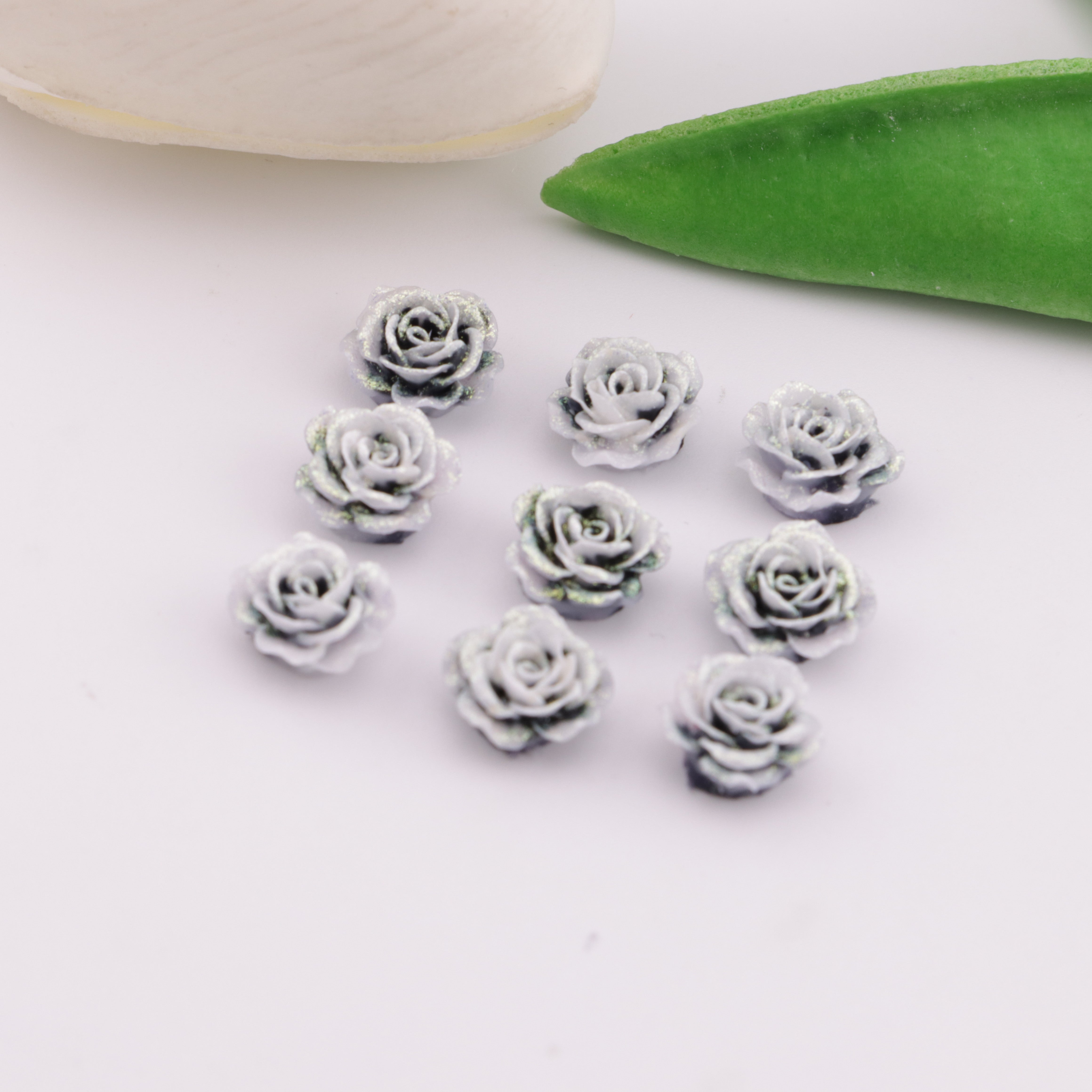 FS6215- 10mm Luminous Soft Flower Charms Night - Glow Soft Flower Patches