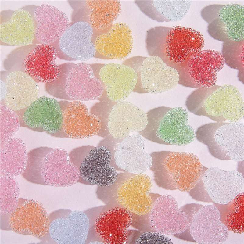 20mm Size Clear Sugar Heart Fit For Beadable Pens