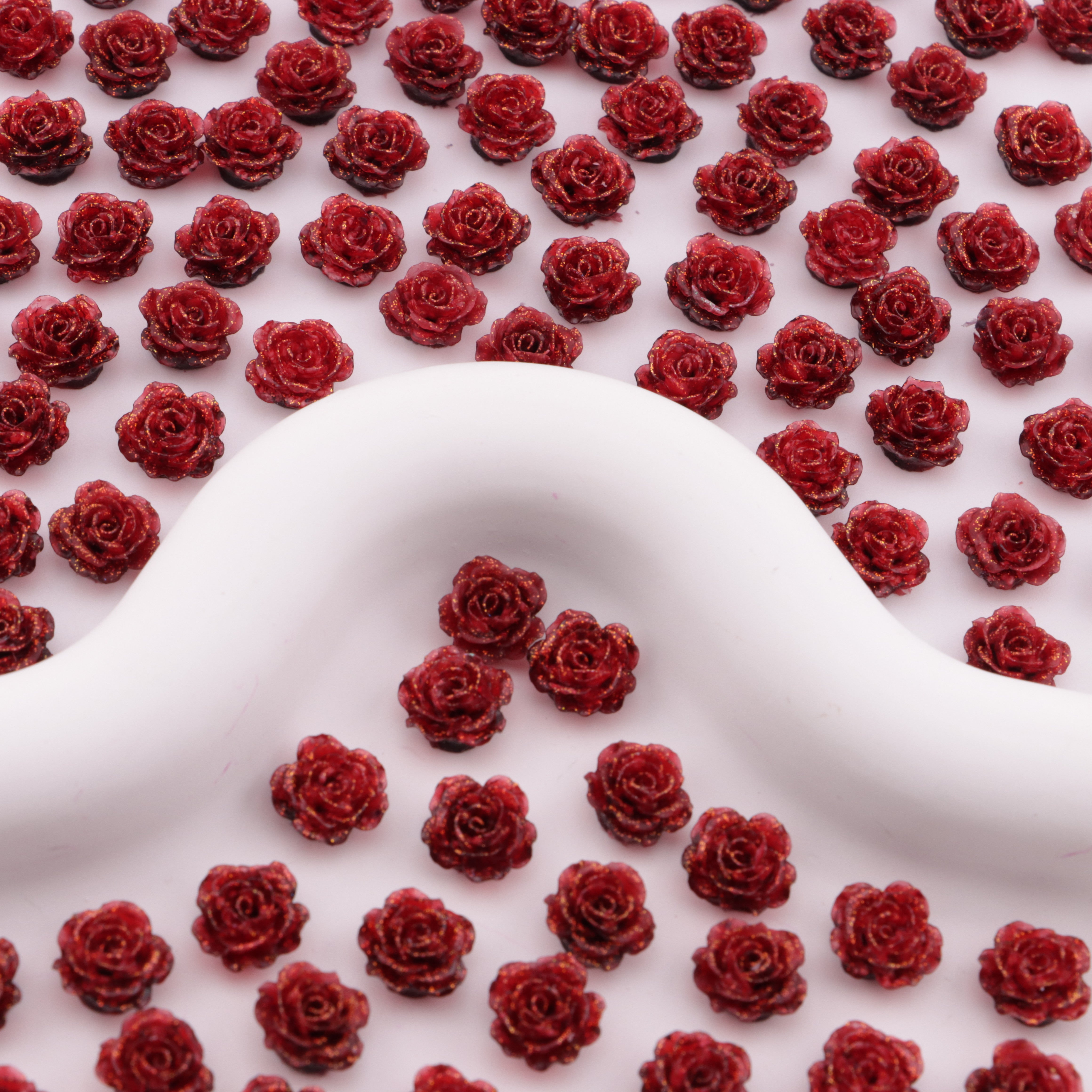 FS6216- 10mm Luminous Soft Flower Charms Night - Glow Soft Flower Patches